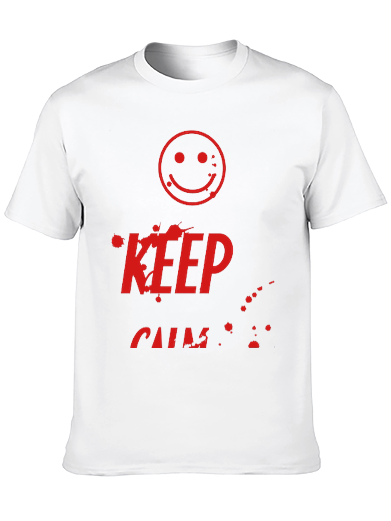 Keep Calm T-Shirt - Graphic Tee - Smiley Face