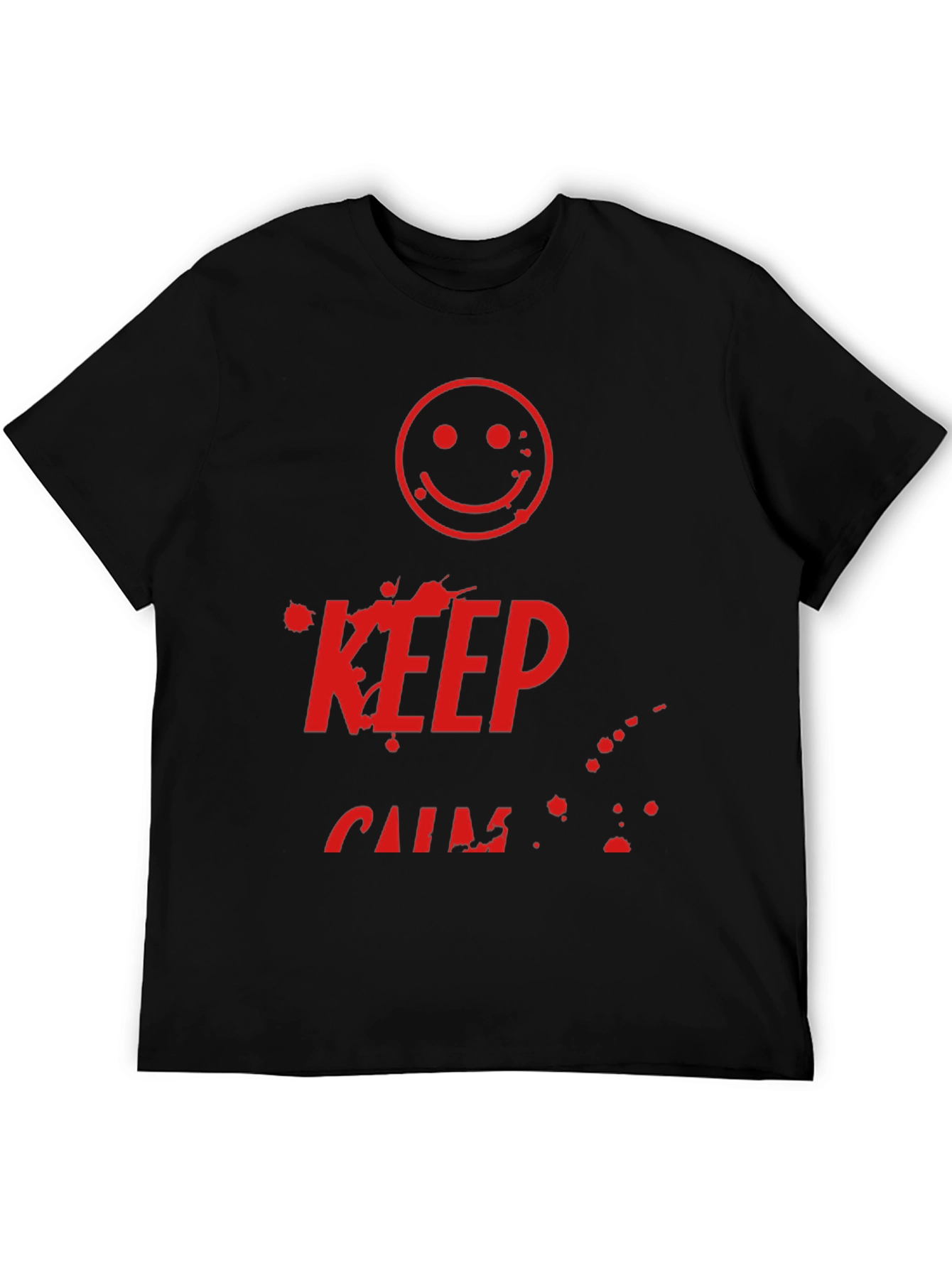 Keep Calm T-Shirt - Graphic Tee - Smiley Face