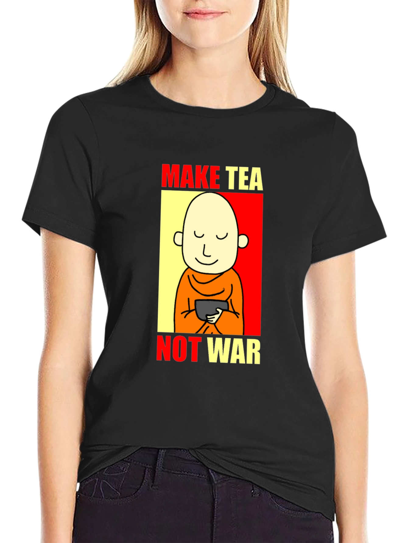 Make Tea Not War T-Shirt - Peaceful Zen Design