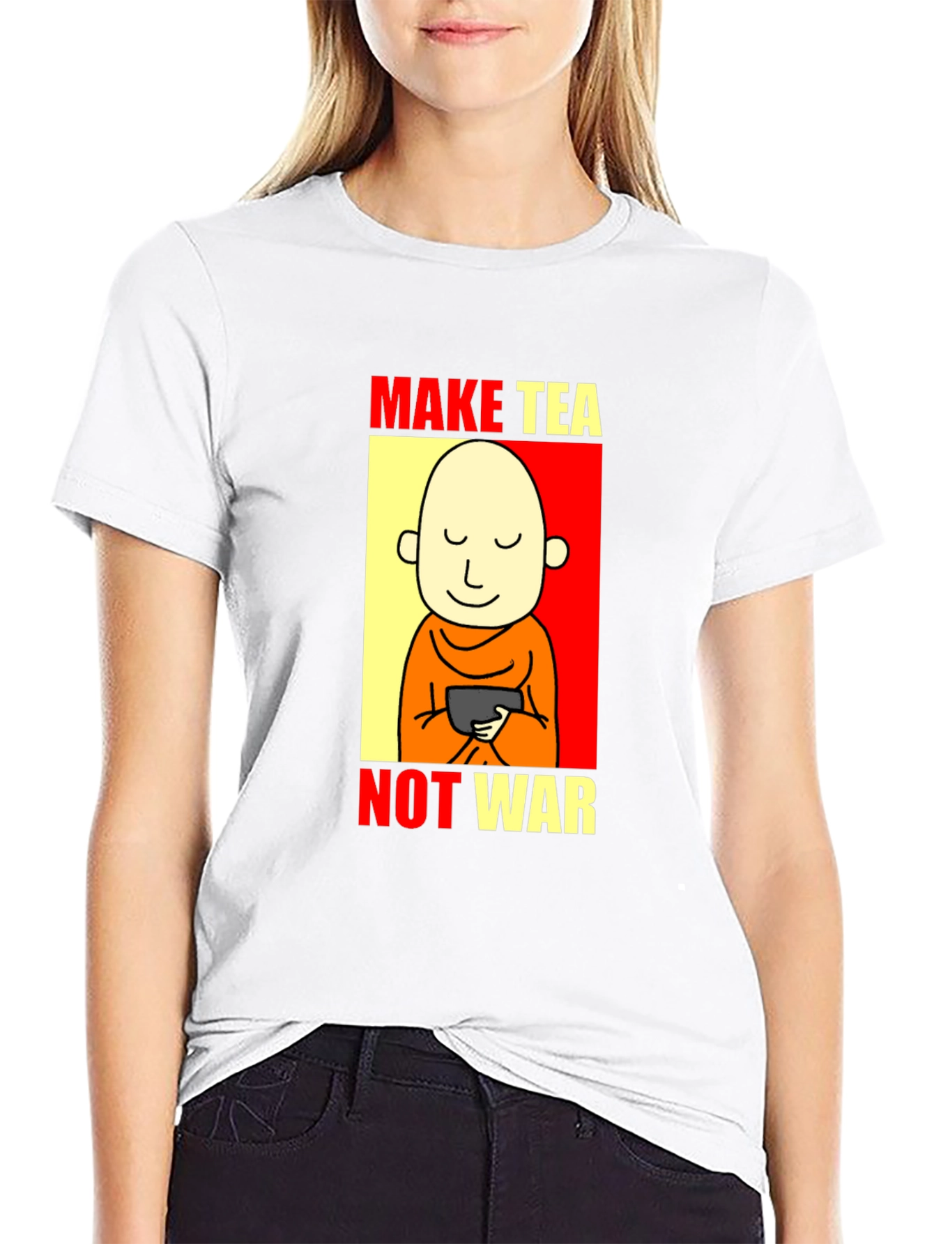 Make Tea Not War T-Shirt - Peaceful Zen Design