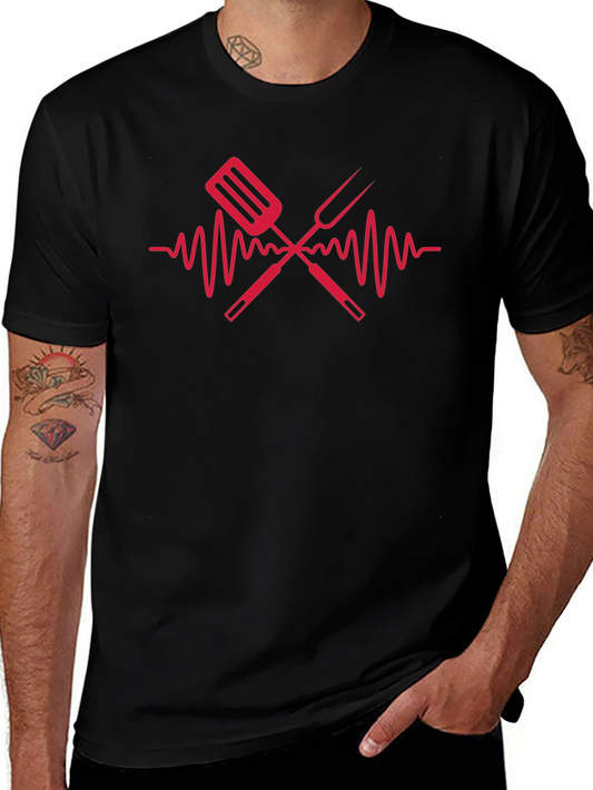BBQ Heartbeat T-Shirt - Grill Master Apparel