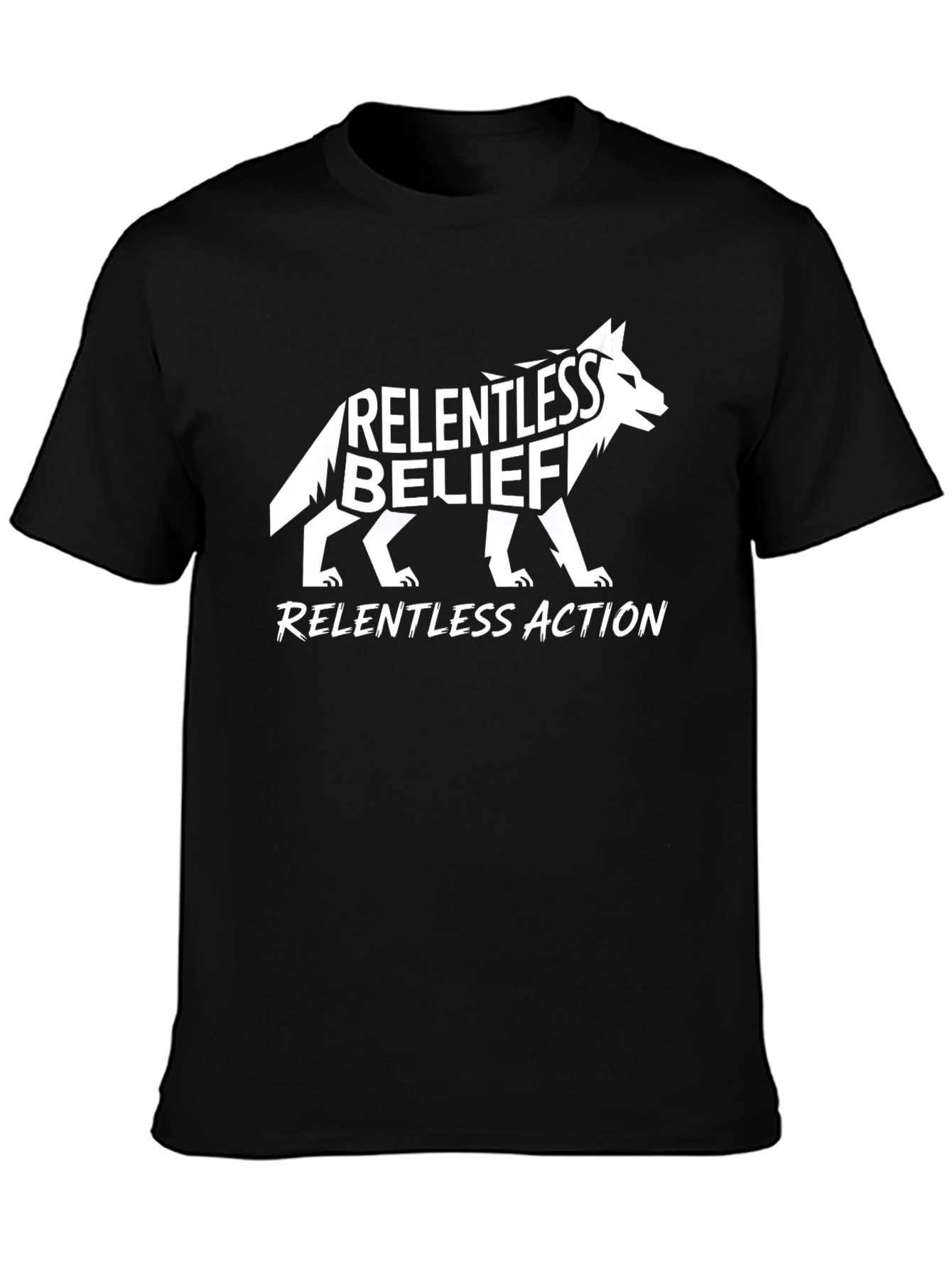 Relentless Belief Action Black Graphic Tee