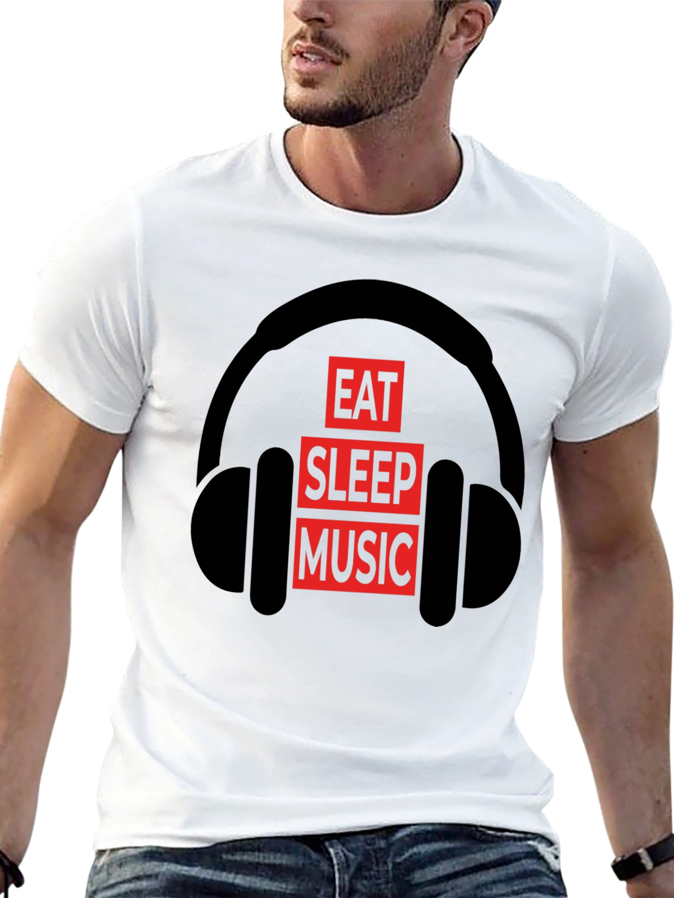 Eat Sleep Music T-Shirt | Black Graphic Tee