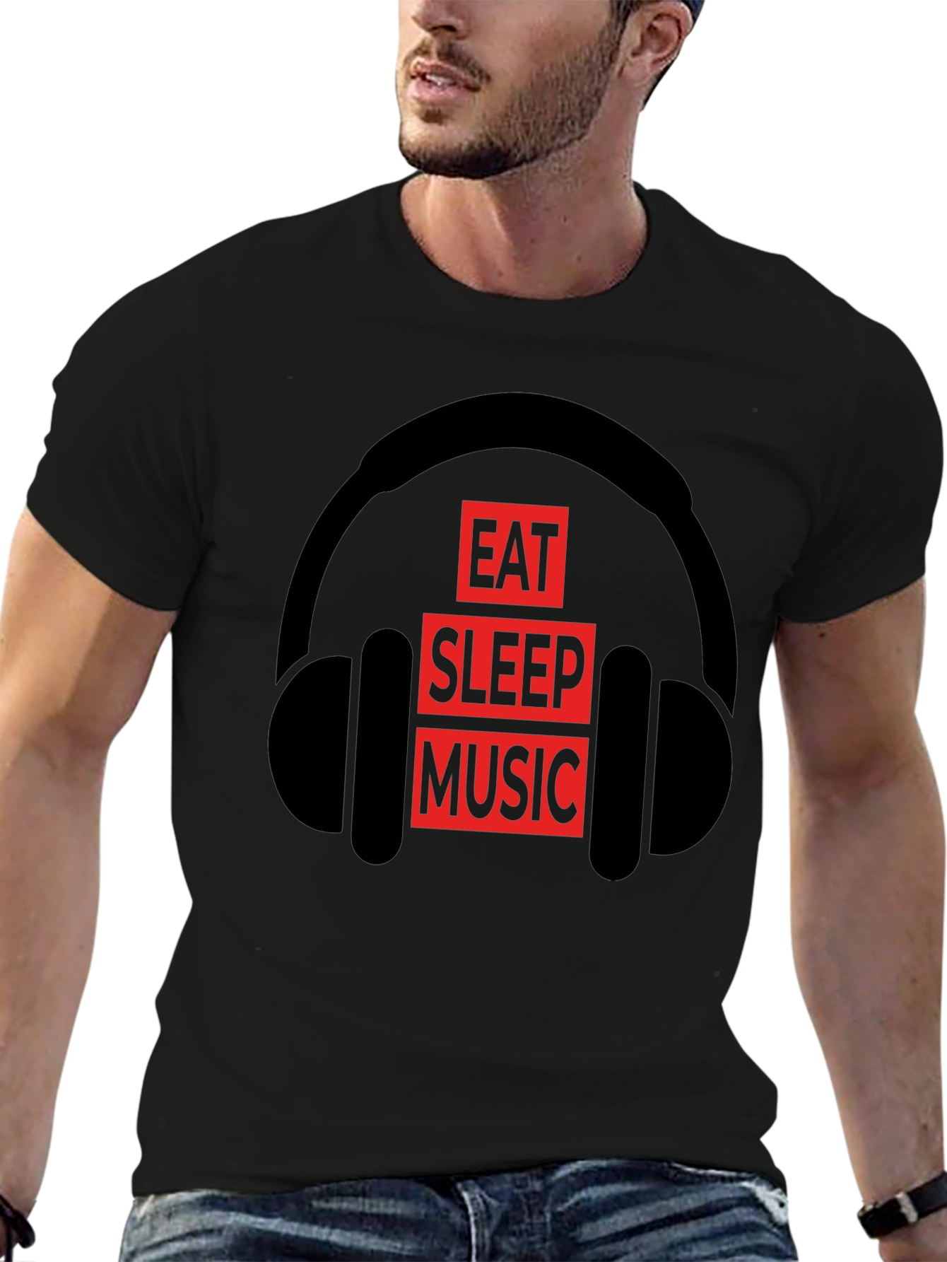 Eat Sleep Music T-Shirt | Black Graphic Tee
