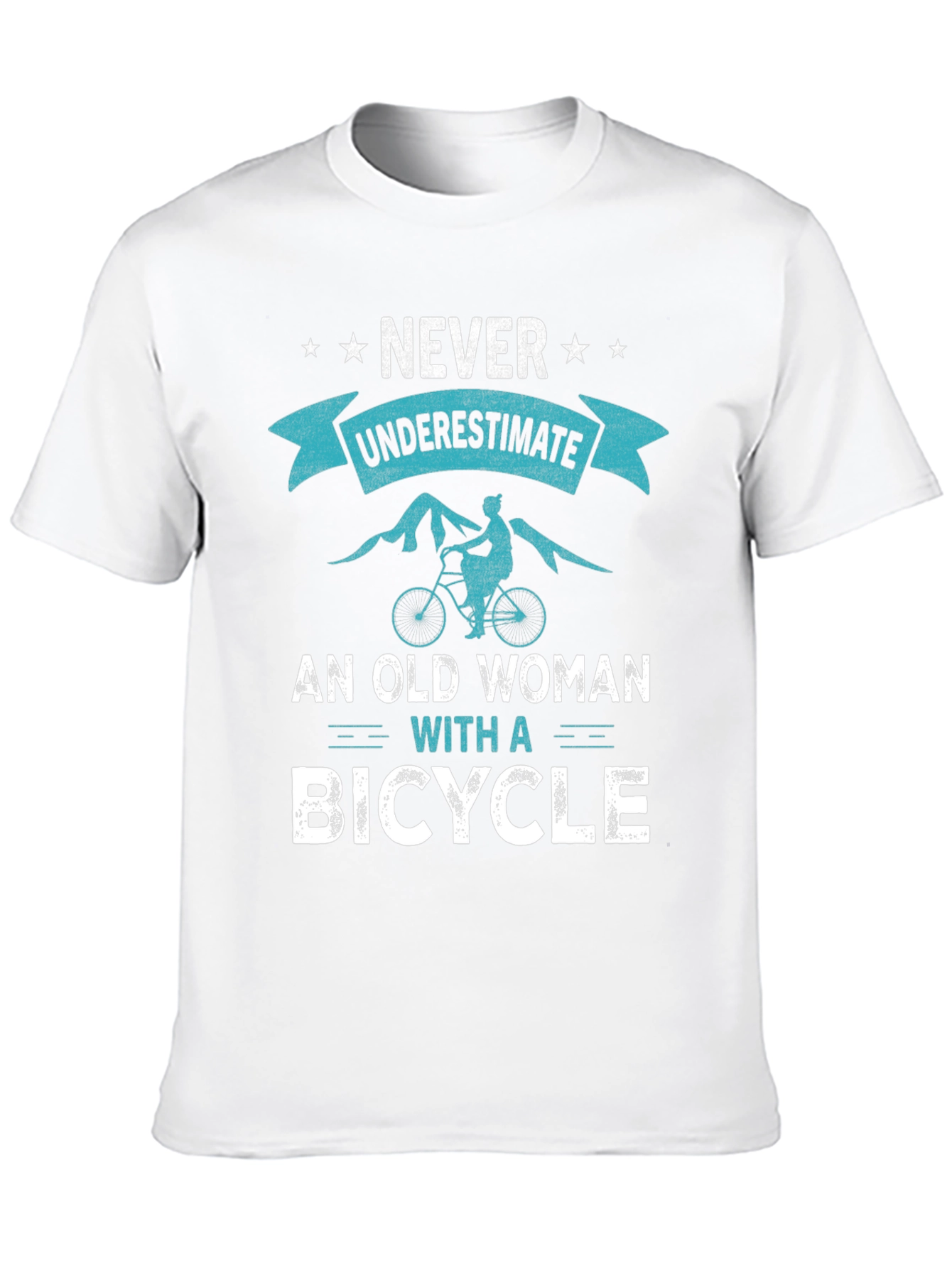 Never Underestimate an Old Woman with a Bicycle T-Shirt