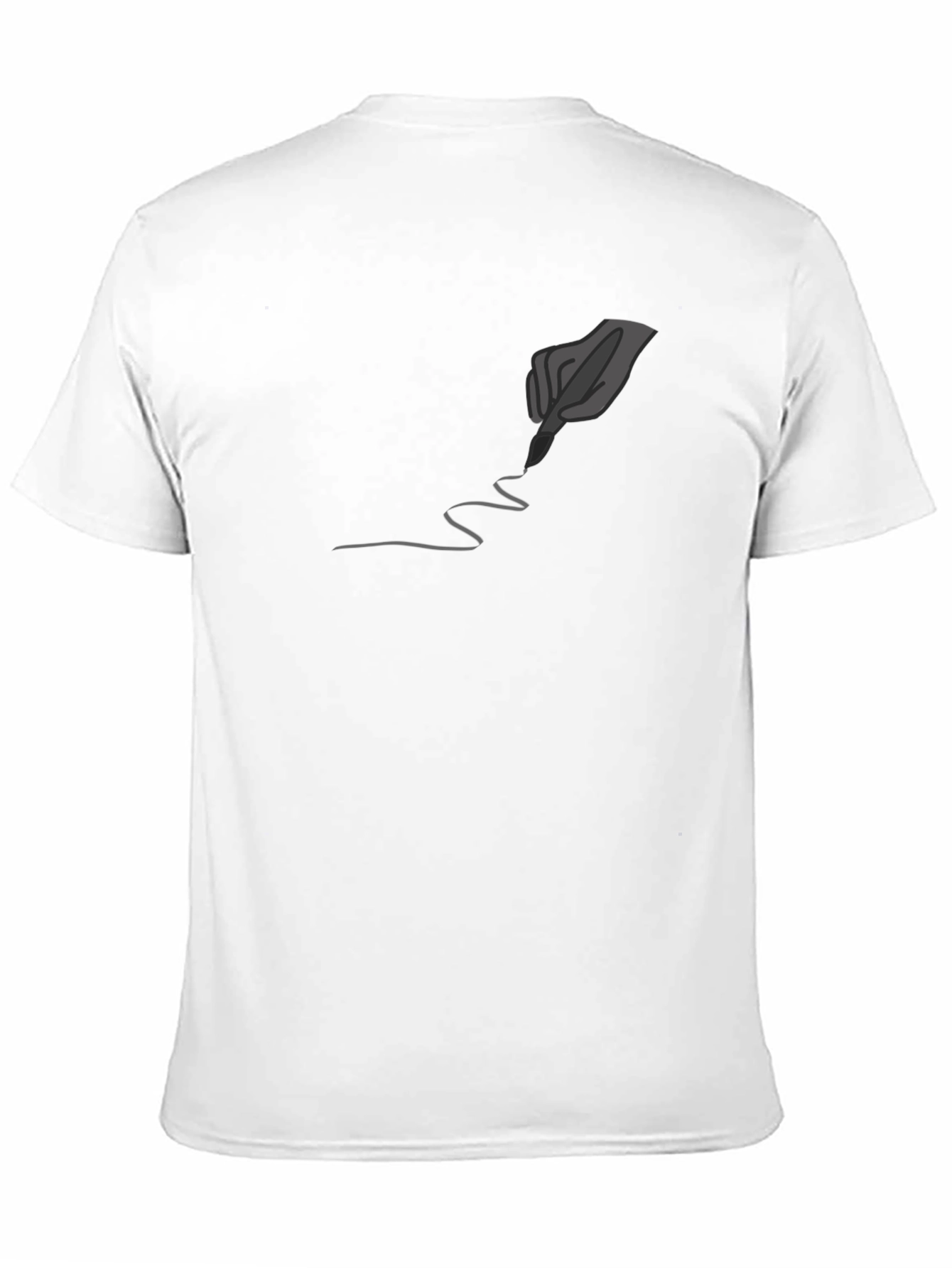 Mens Black Graphic Tee - Quill Pen Design