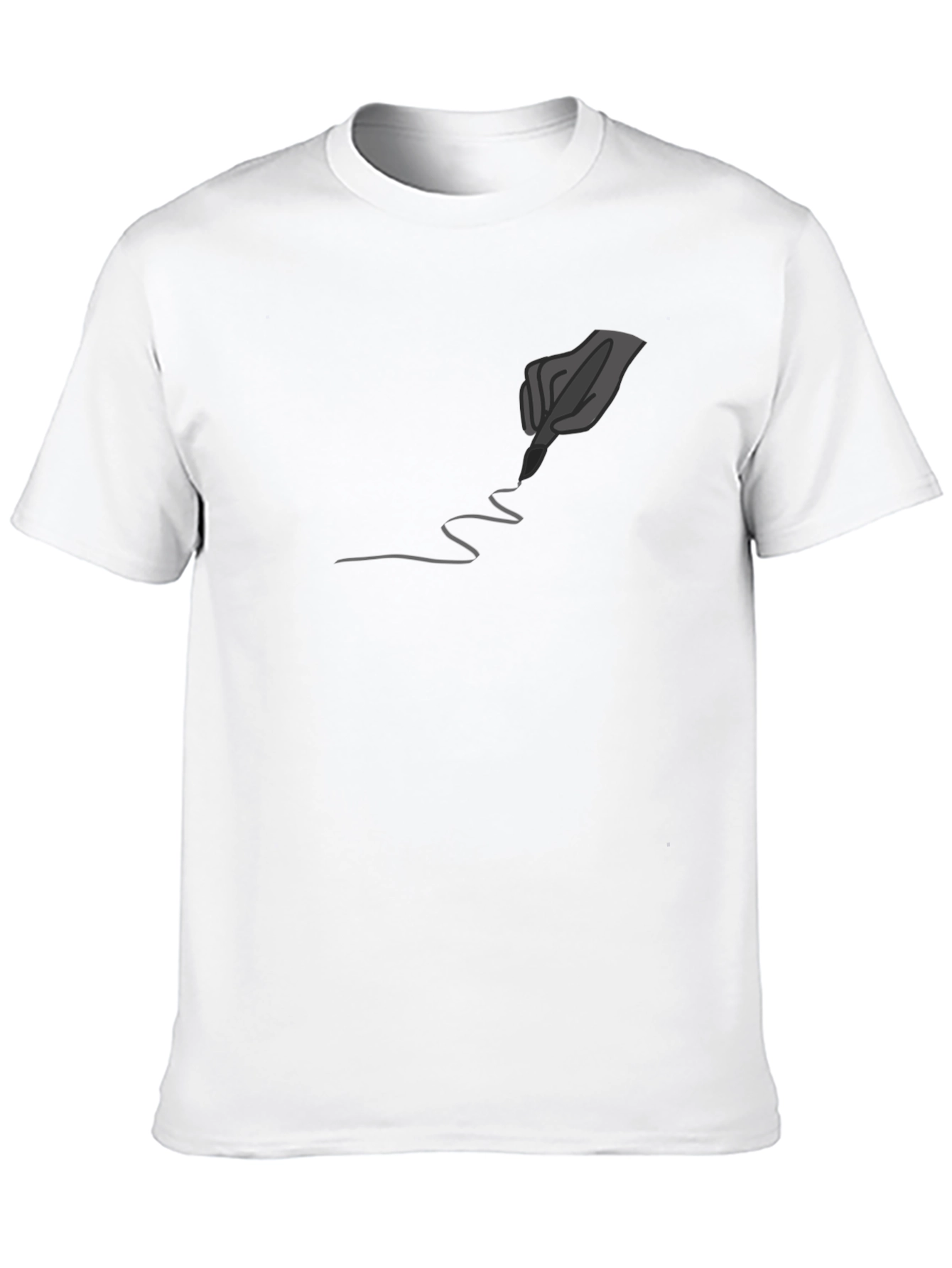 Mens Black Graphic Tee - Quill Pen Design