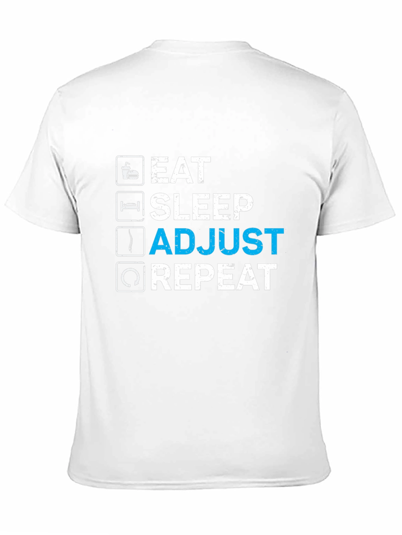 Eat Sleep Adjust Repeat Black Graphic T-Shirt