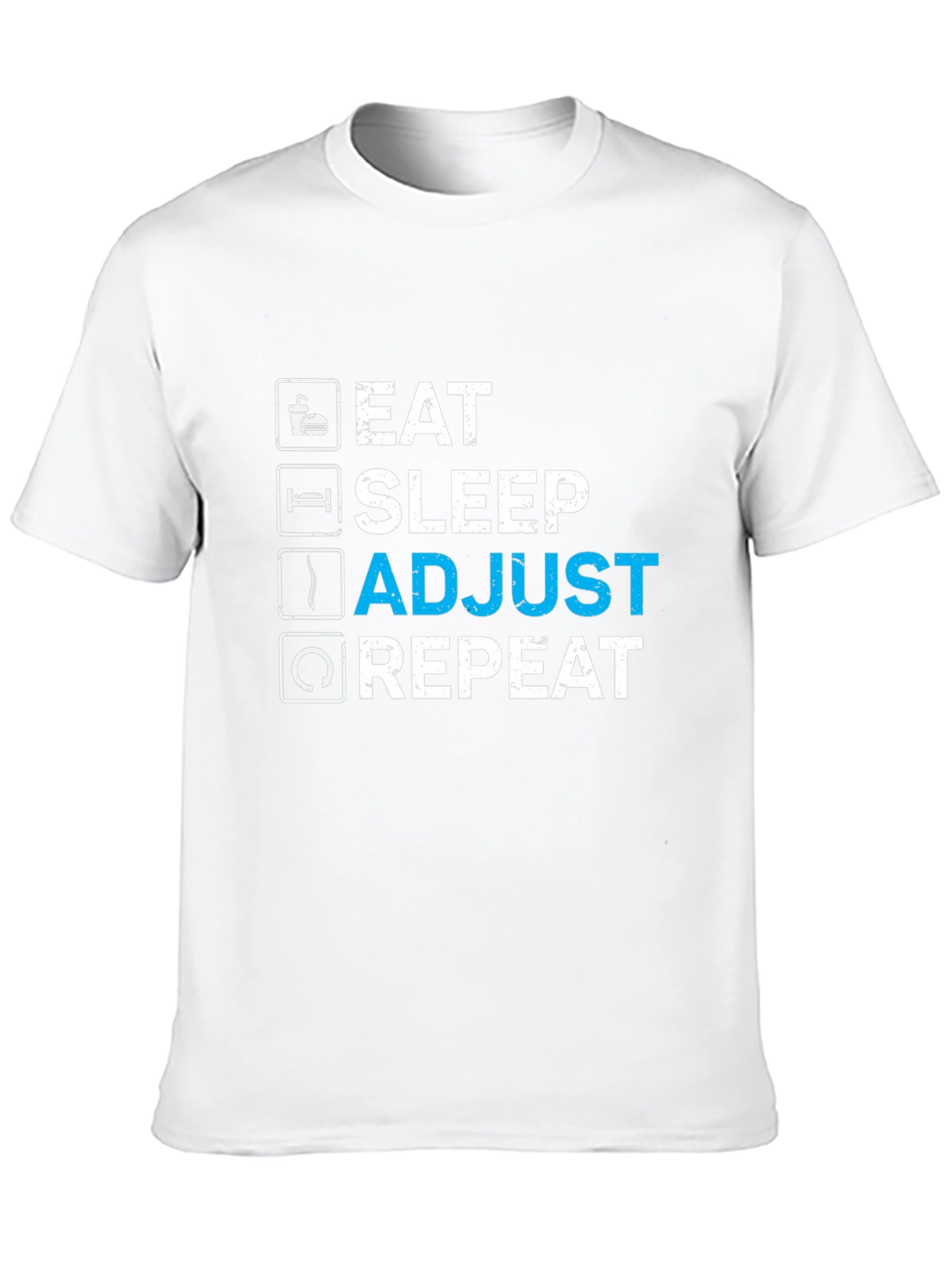 Eat Sleep Adjust Repeat Black Graphic T-Shirt