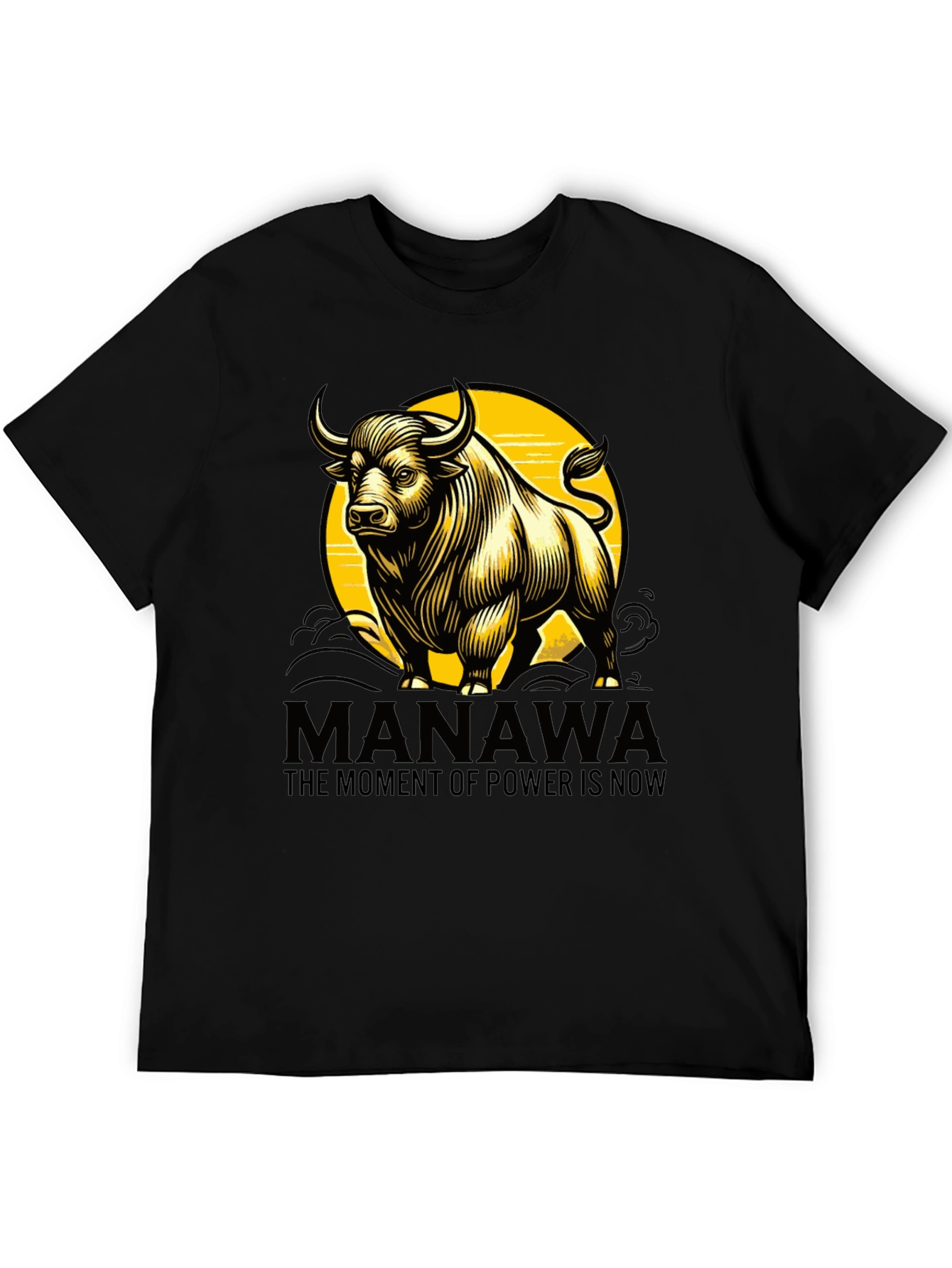 Manawa Bull Graphic T-Shirt - Power is Now