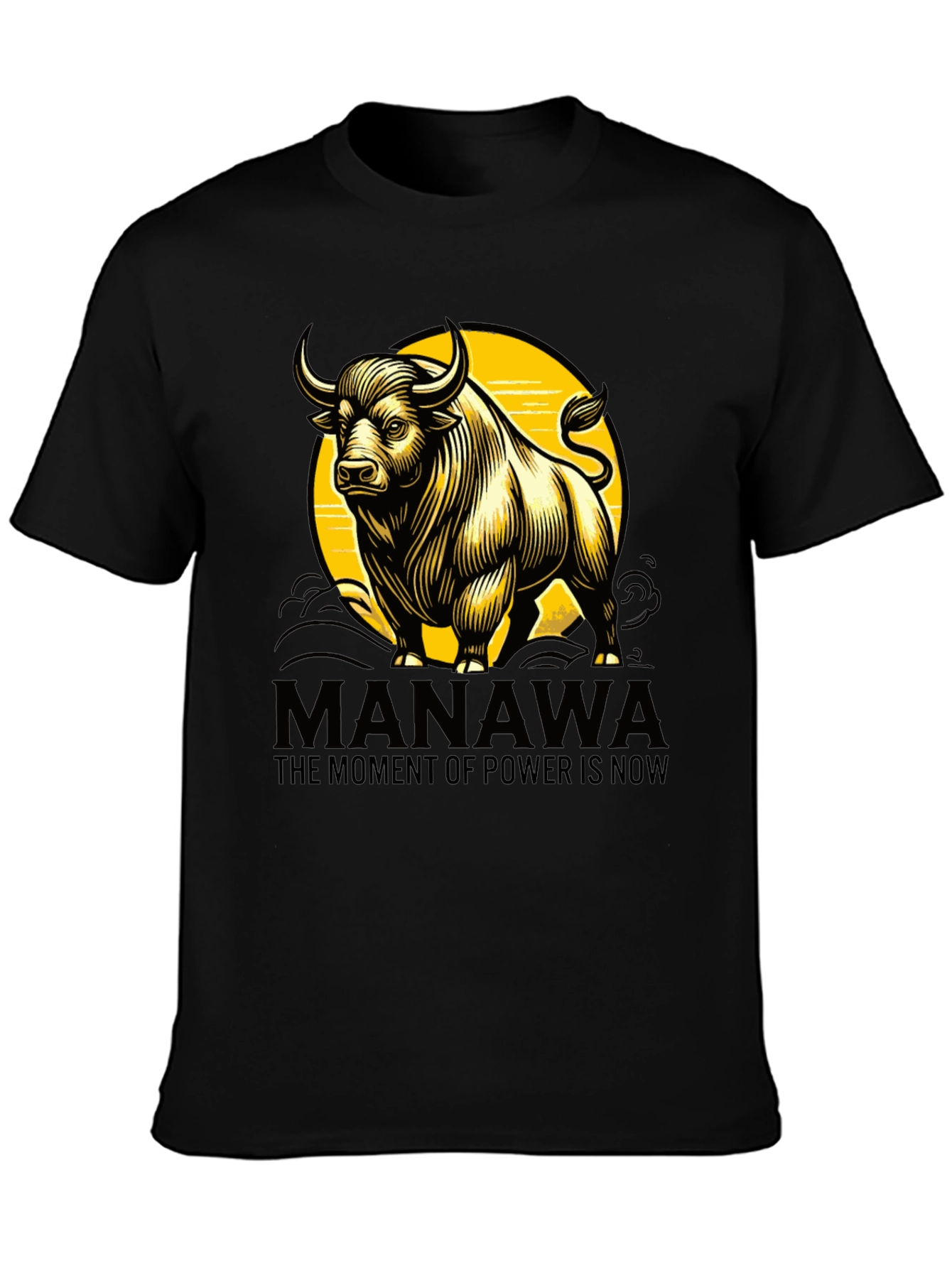 Manawa Bull Graphic T-Shirt - Power is Now