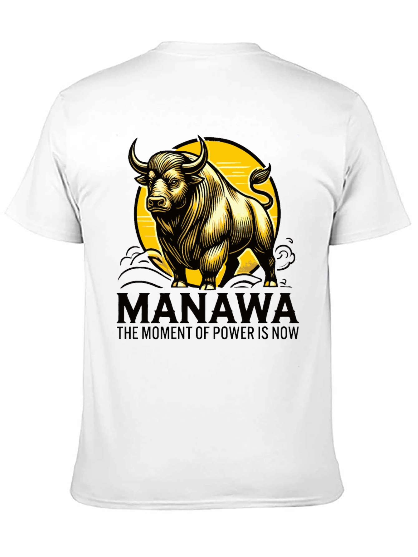 Manawa Bull Graphic T-Shirt - Power is Now