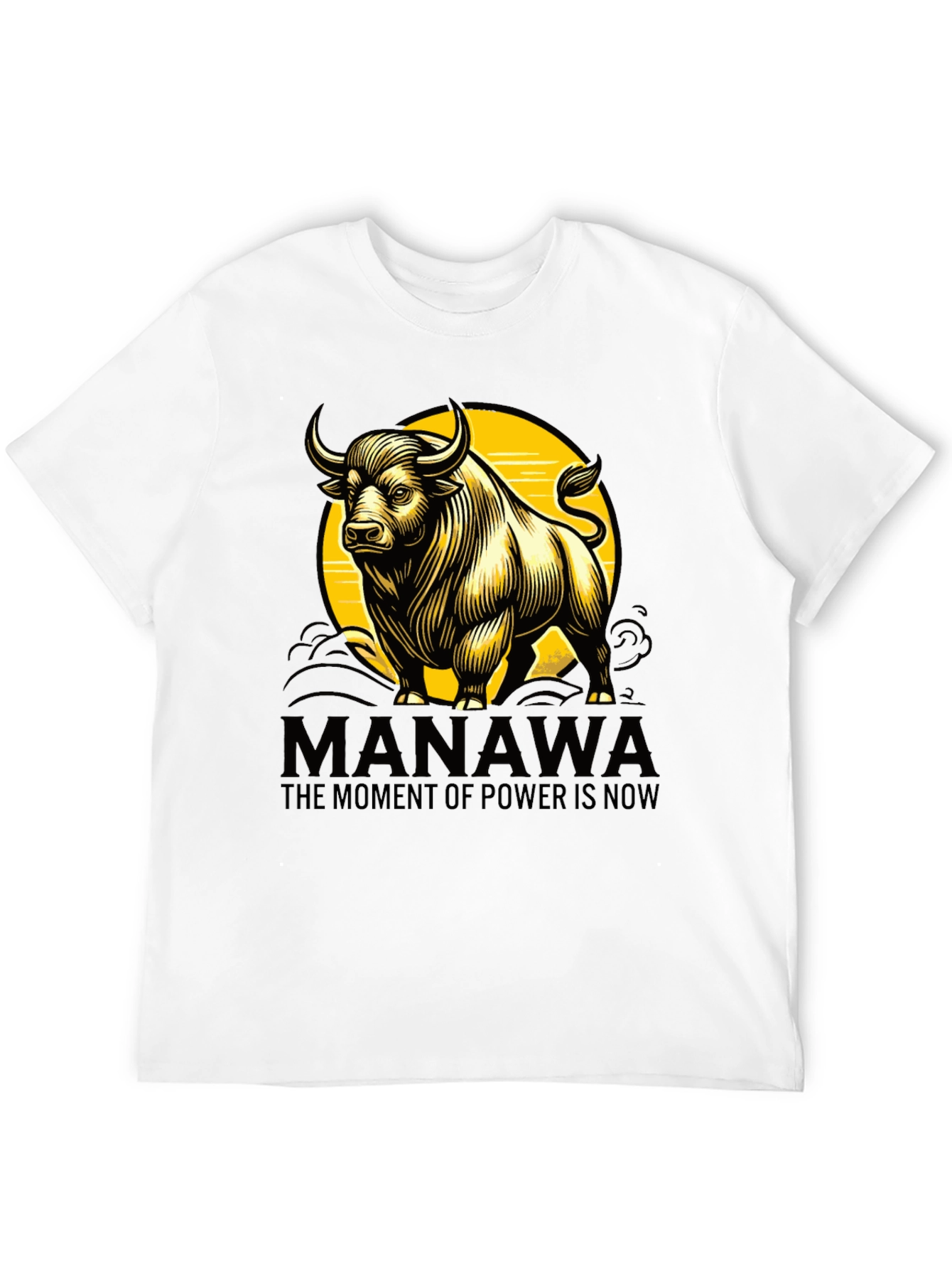 Manawa Bull Graphic T-Shirt - Power is Now