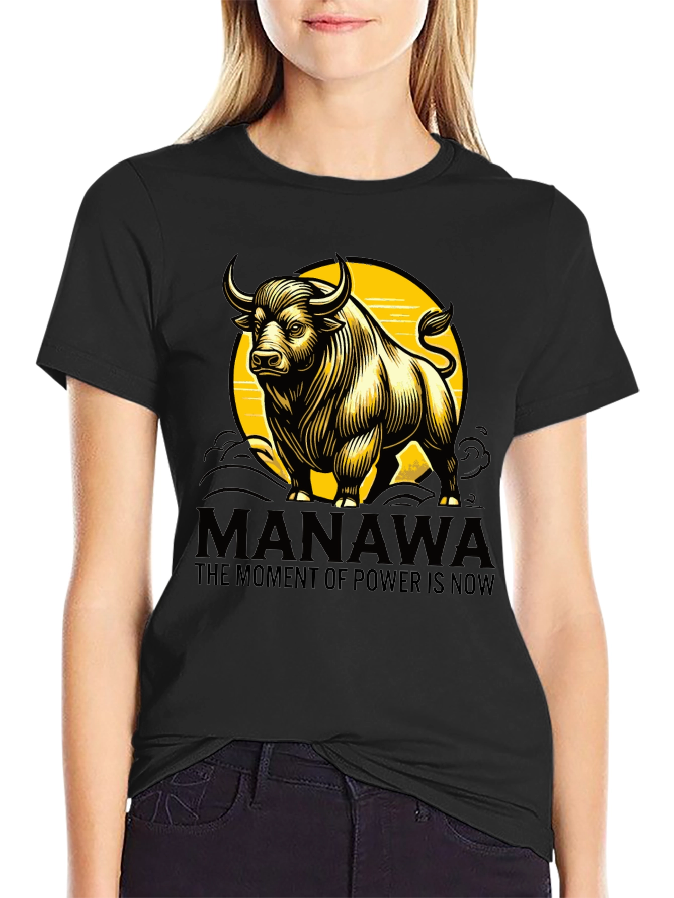 Manawa Bull Graphic T-Shirt - Power is Now