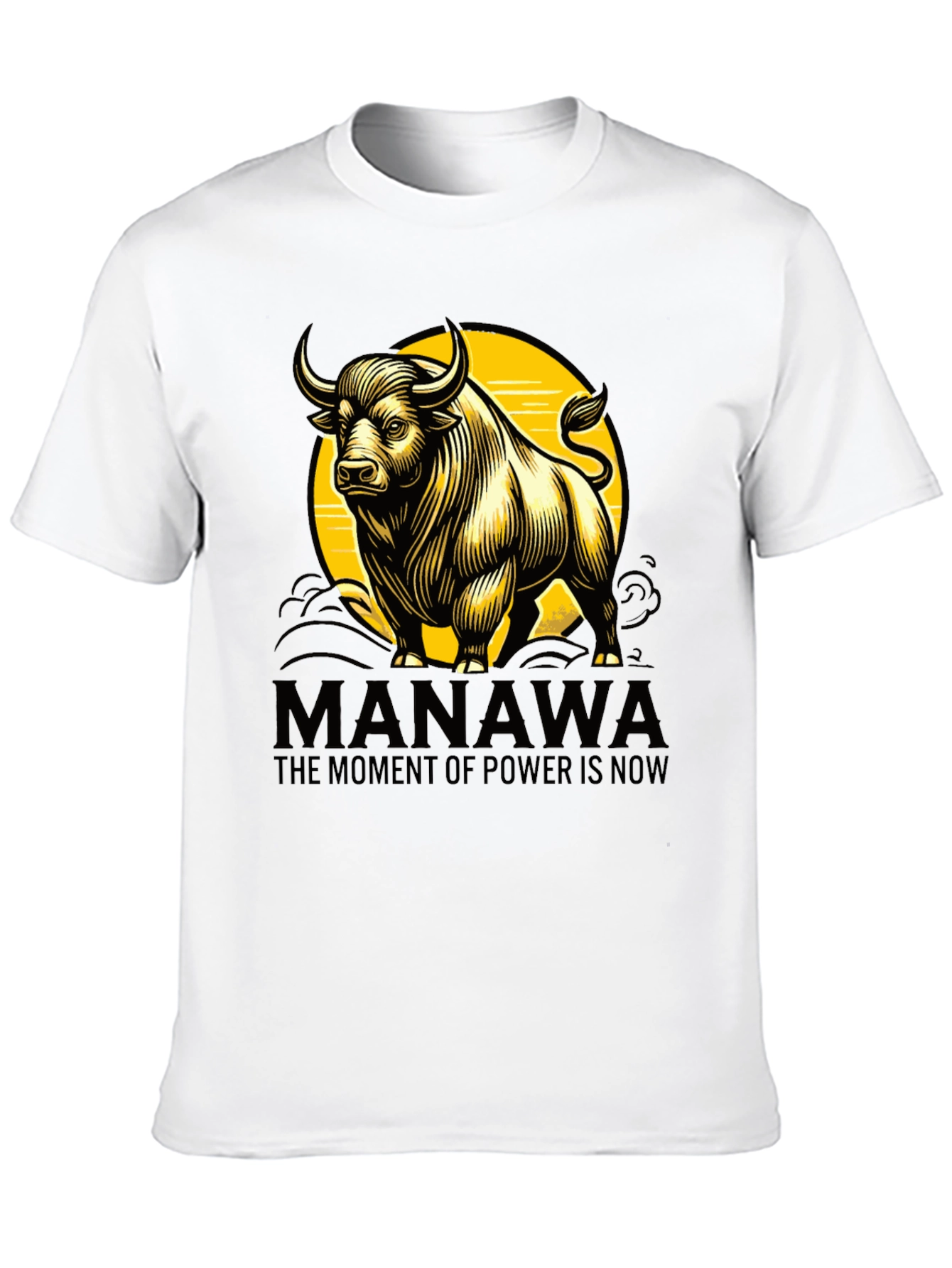 Manawa Bull Graphic T-Shirt - Power is Now