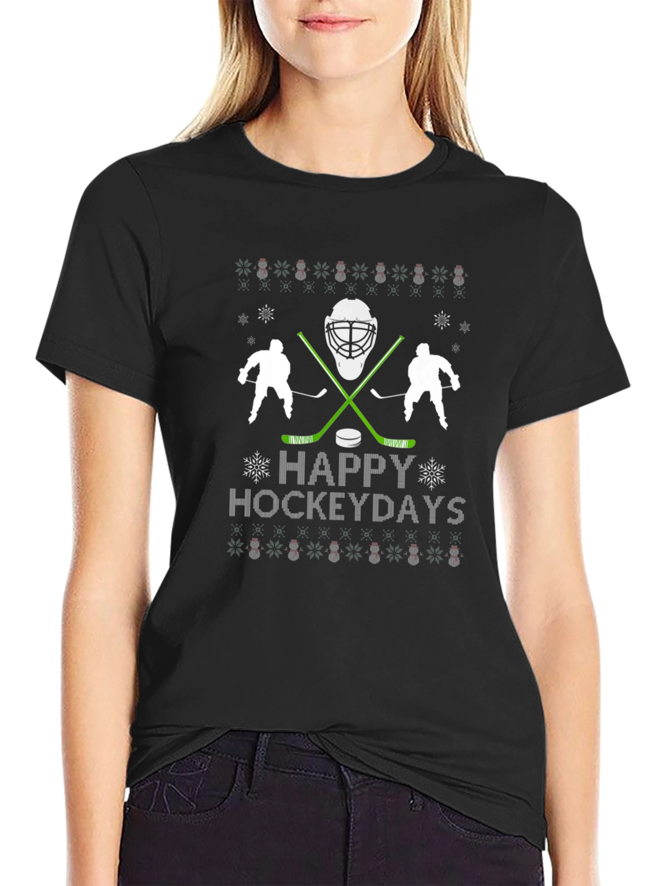 Happy Hockeydays T-Shirt - Holiday Hockey Tee