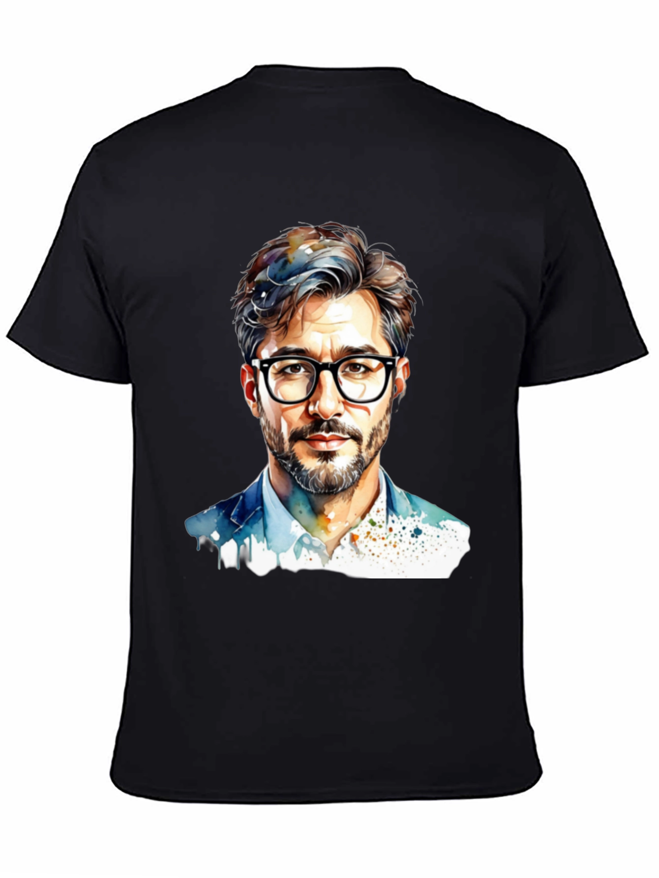 Stylish Mens Portrait Graphic Tee