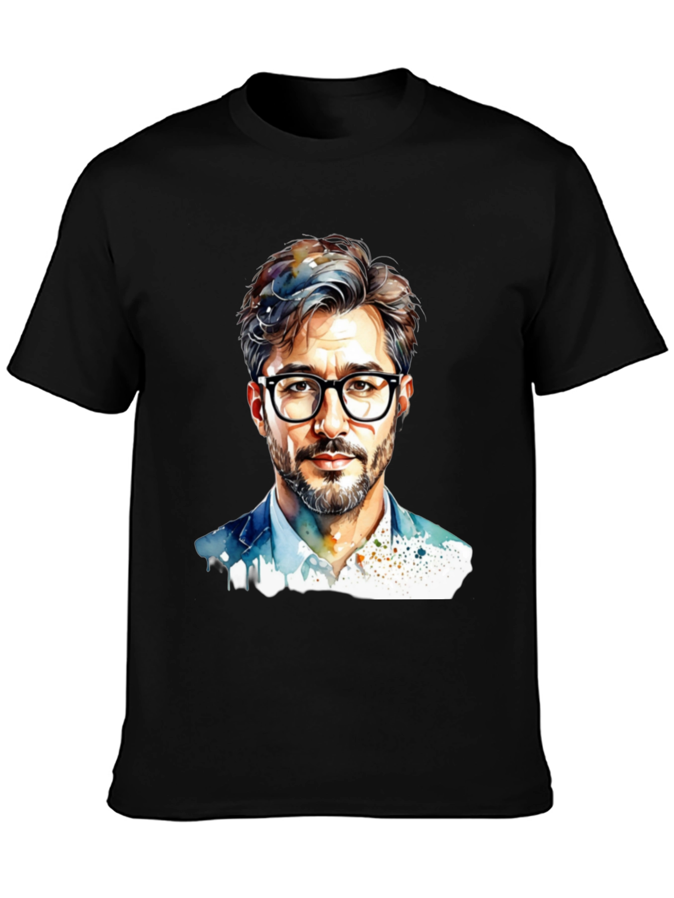 Stylish Mens Portrait Graphic Tee