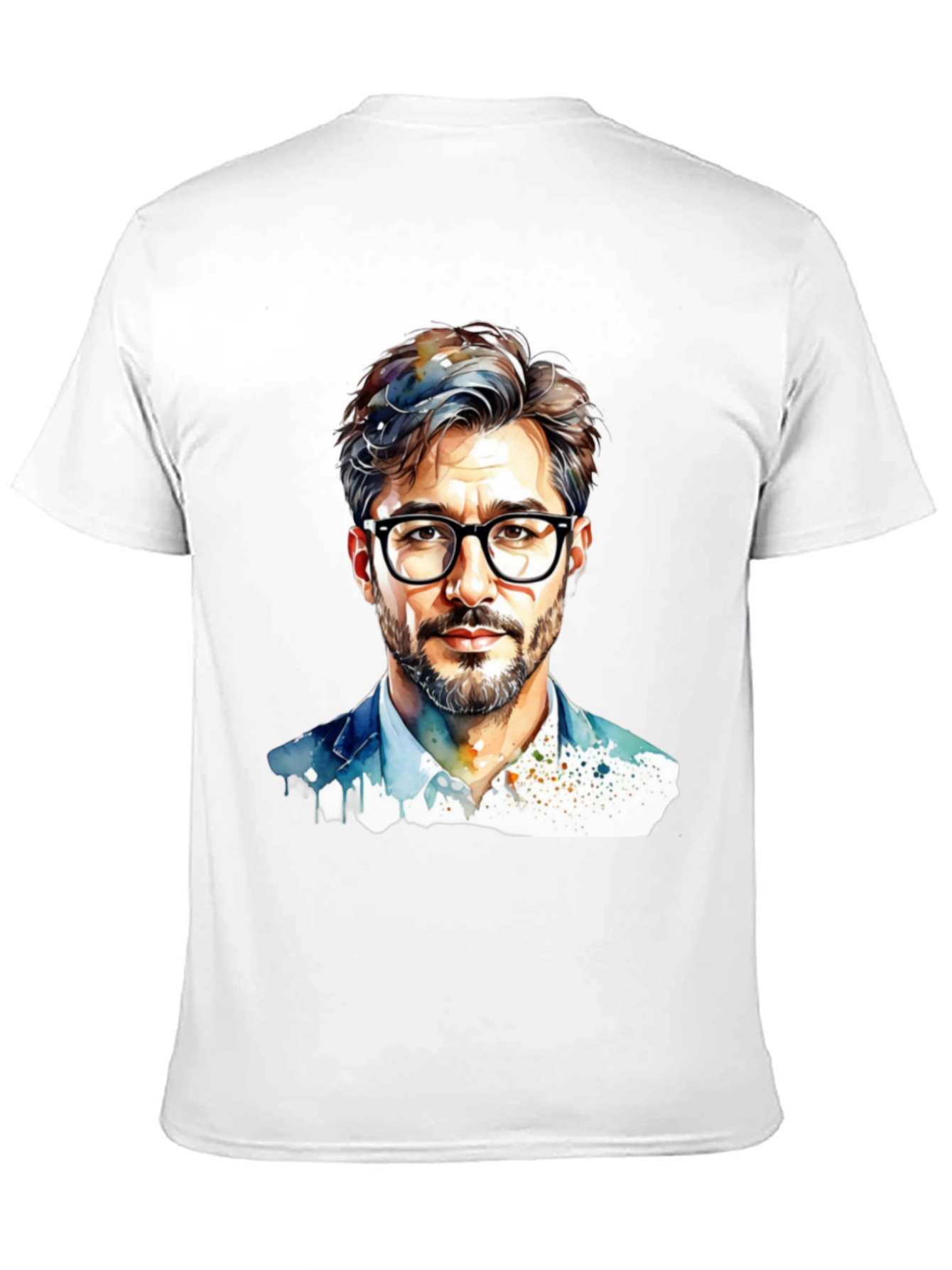 Stylish Mens Portrait Graphic Tee