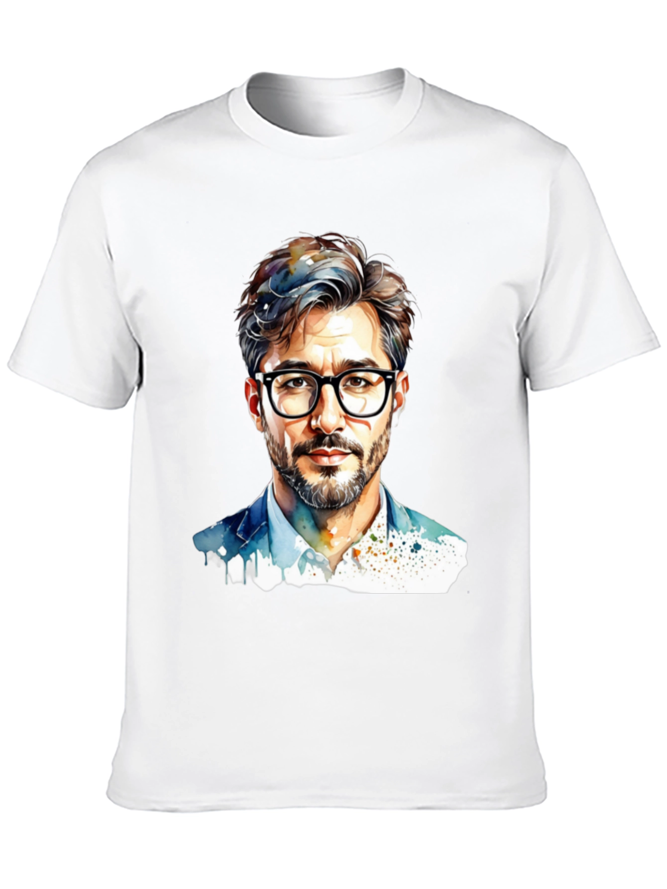 Stylish Mens Portrait Graphic Tee
