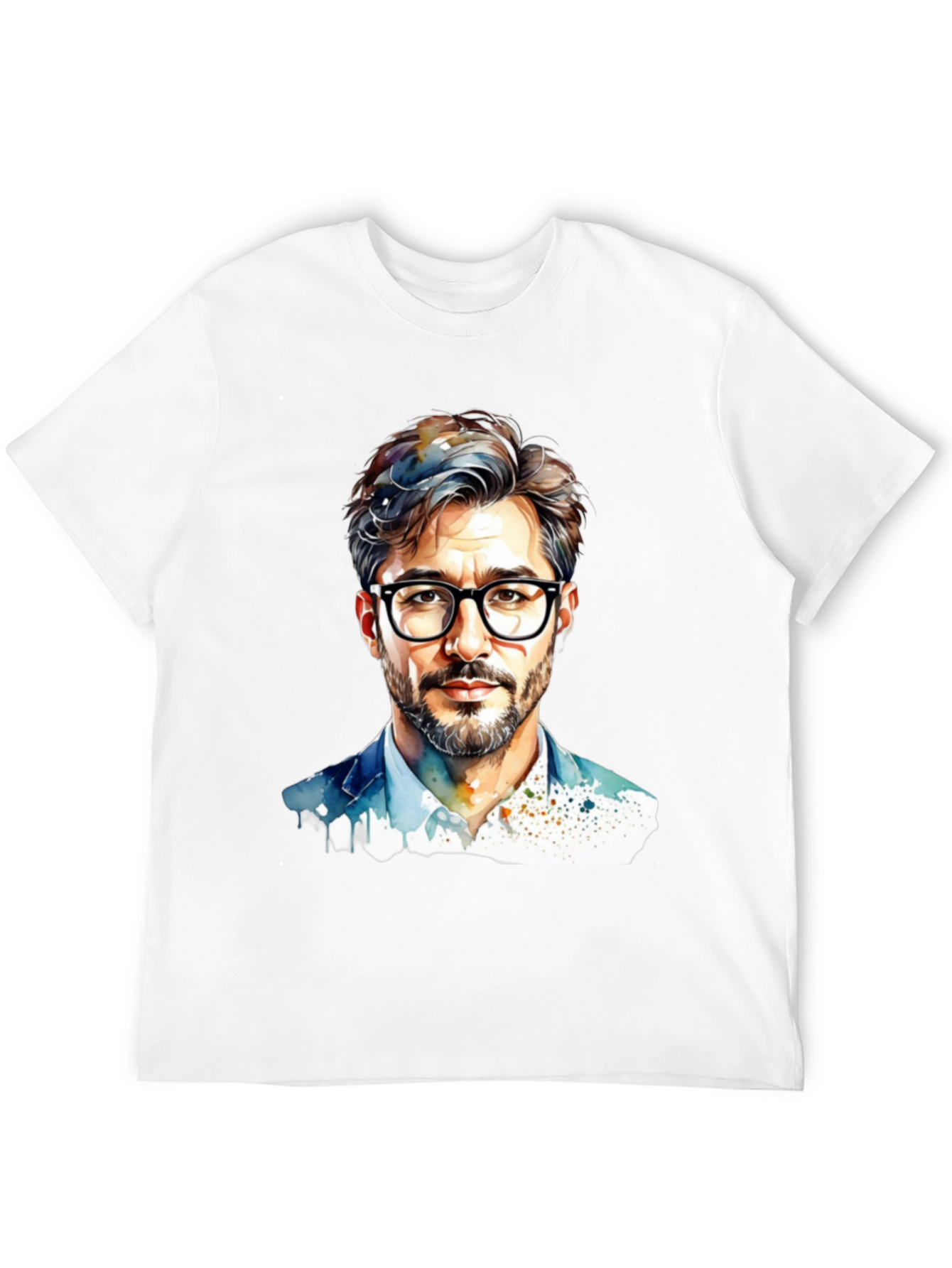 Stylish Mens Portrait Graphic Tee