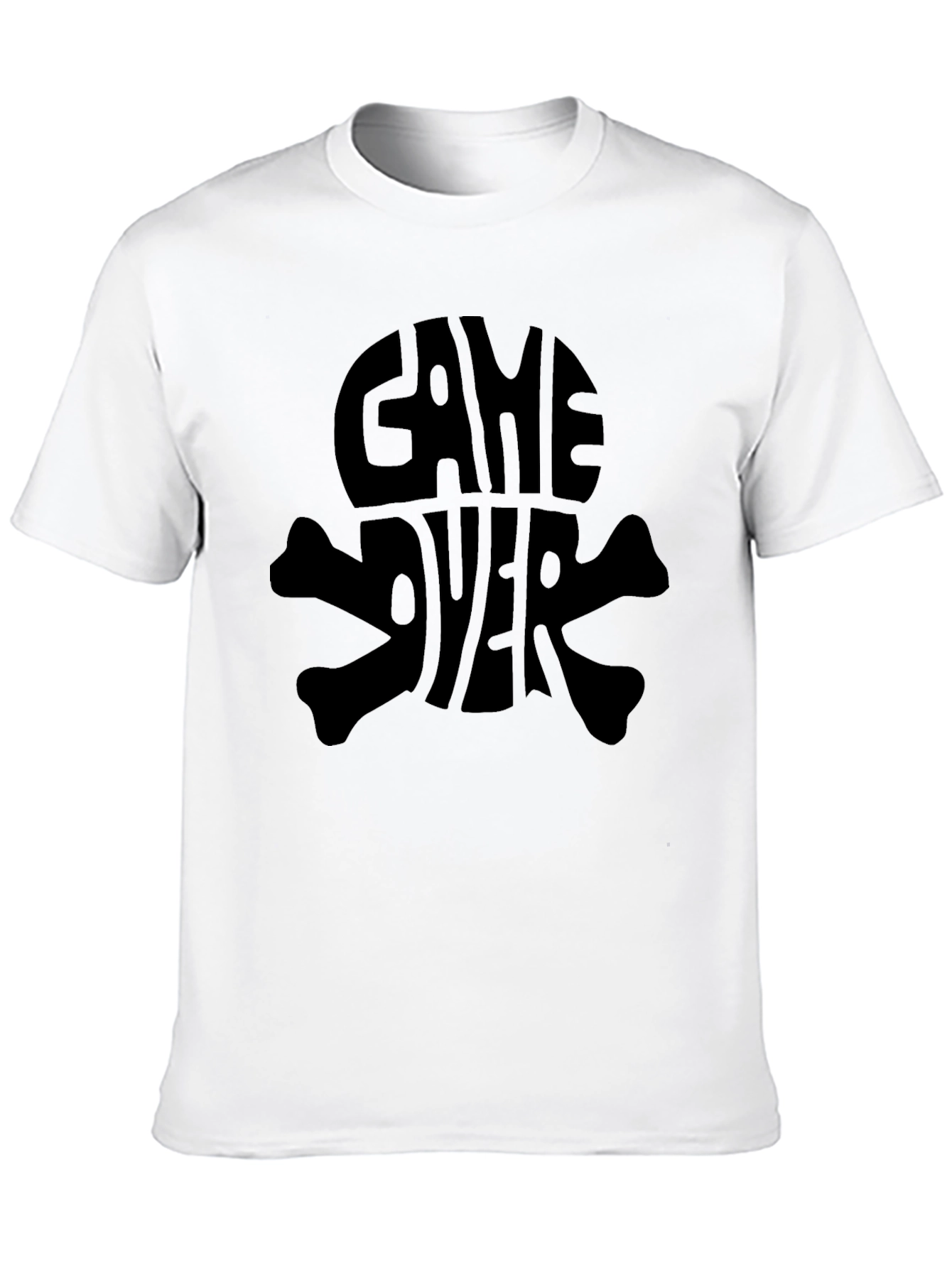 Game Over Skull T-Shirt - Gamer Graphic Tee