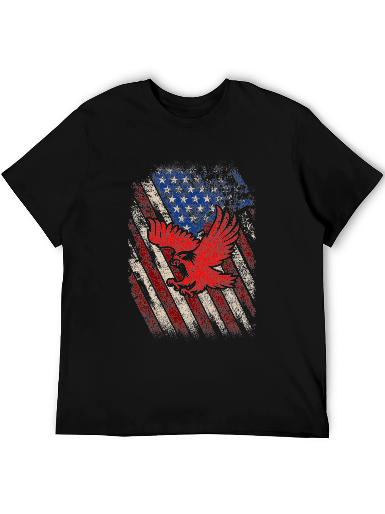 American Flag Eagle Graphic Tee - Patriotic Style