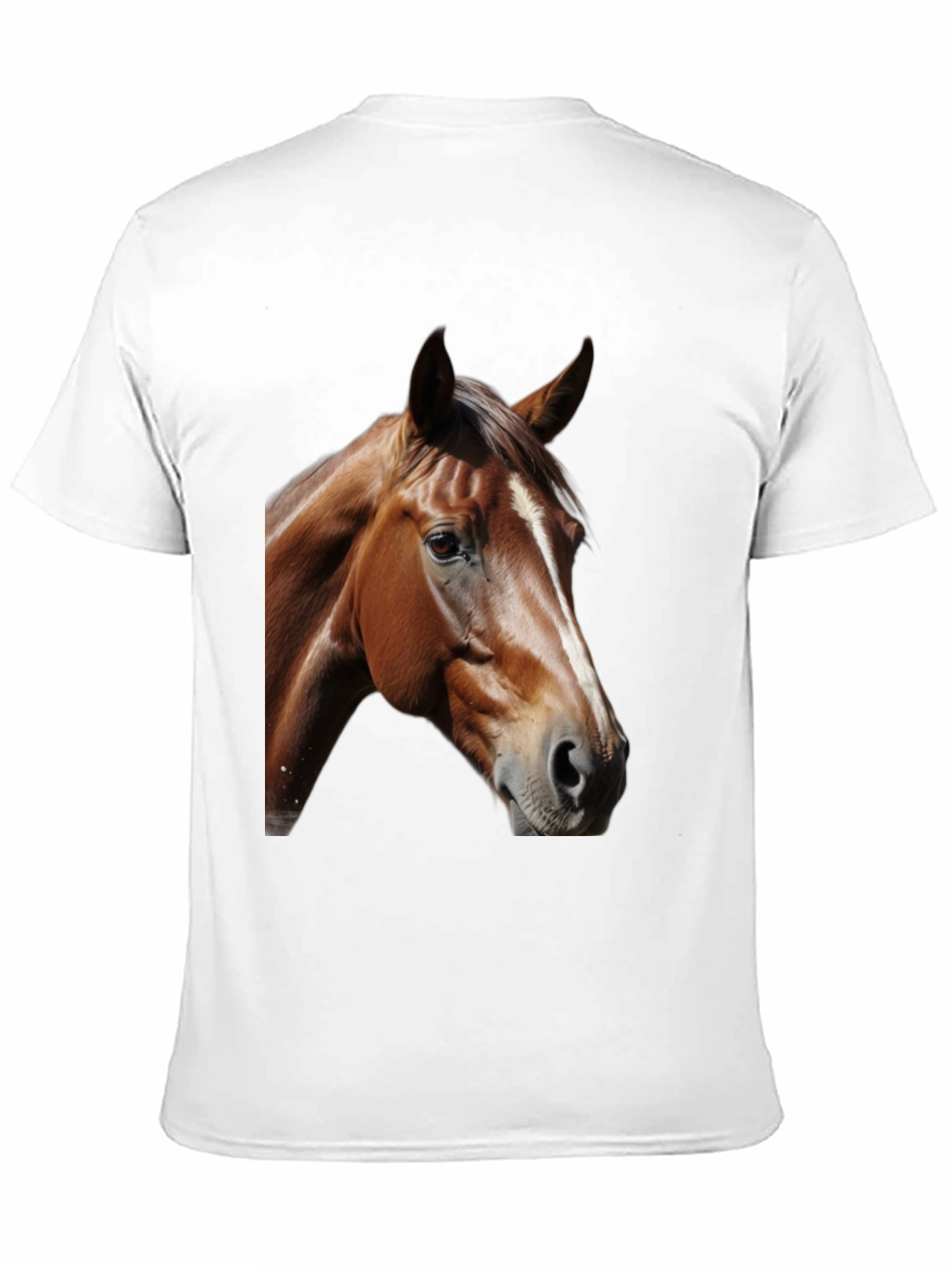 Horse Head Graphic Tee - Black Cotton T-Shirt