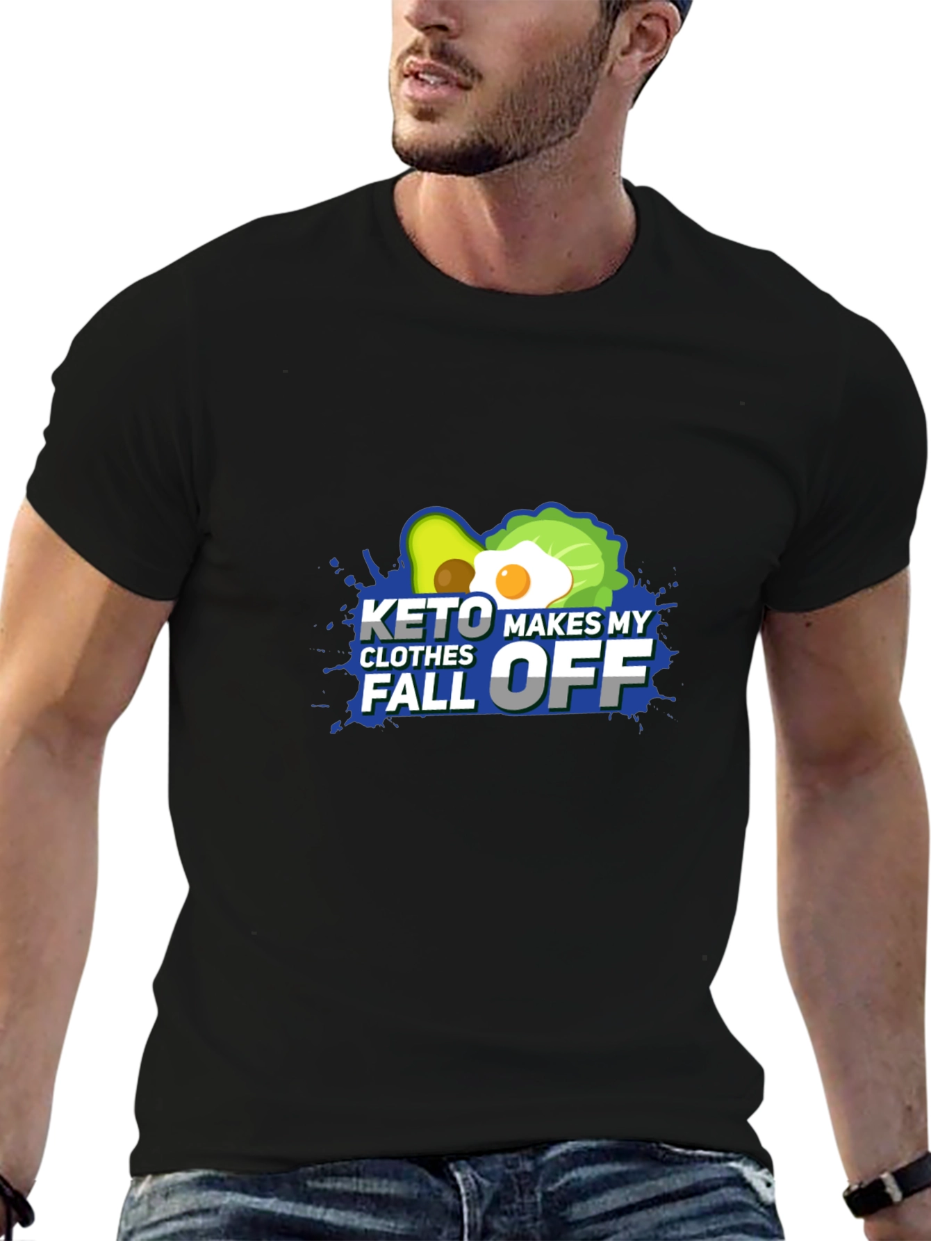 Keto Makes My Clothes Fall Off - Black T-Shirt