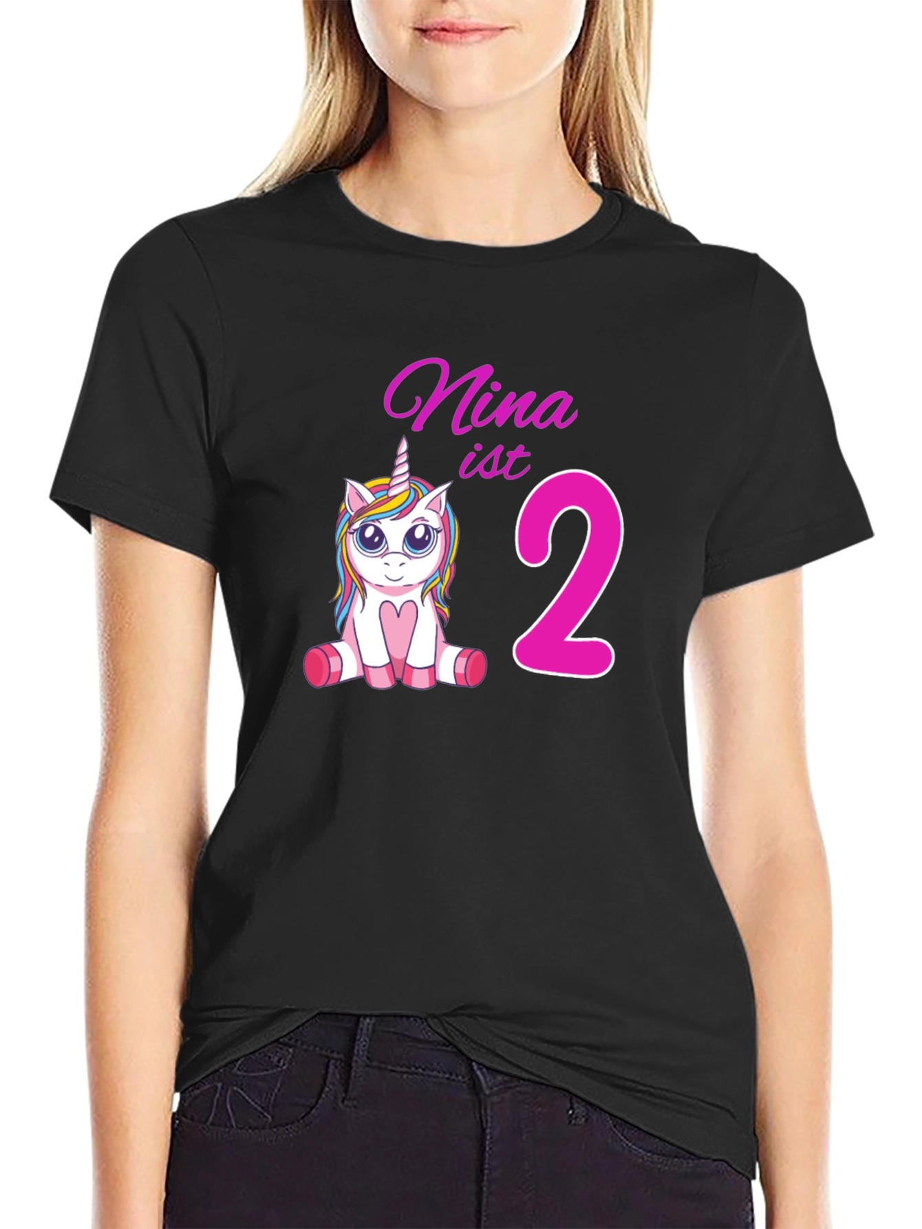 Nina is 2 Unicorn Birthday T-Shirt