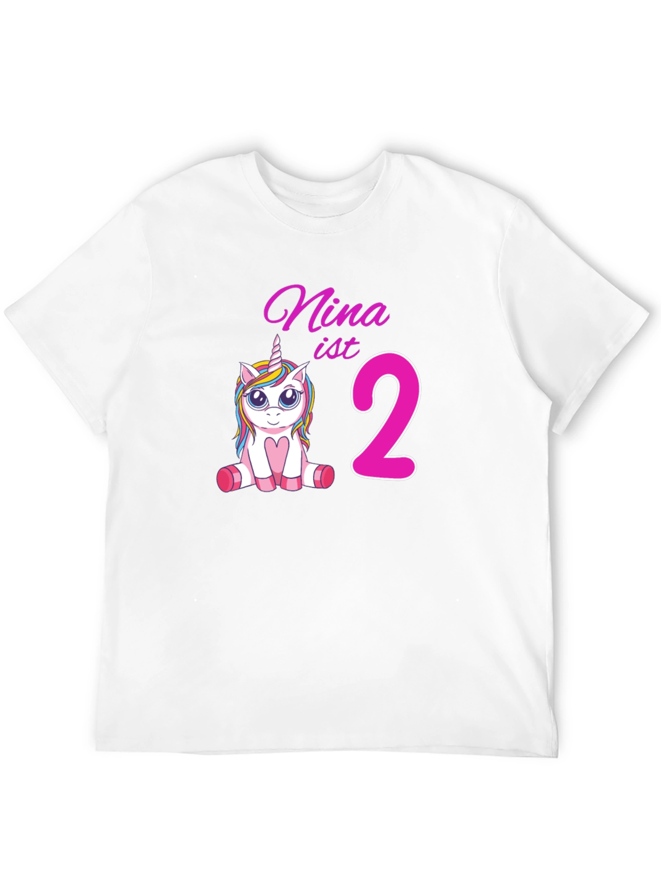 Nina is 2 Unicorn Birthday T-Shirt