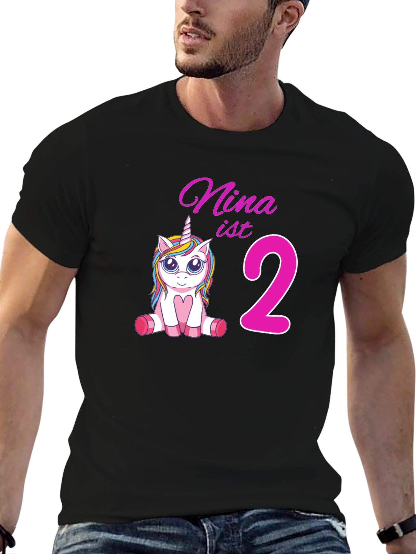 Nina is 2 Unicorn Birthday T-Shirt