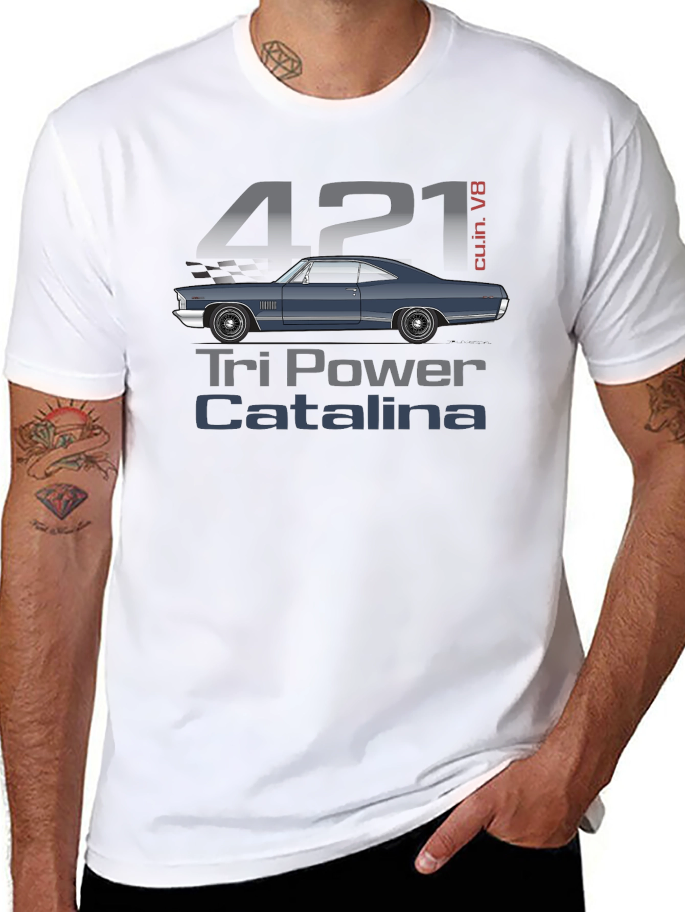 421 Tri Power Catalina Car Graphic Tee