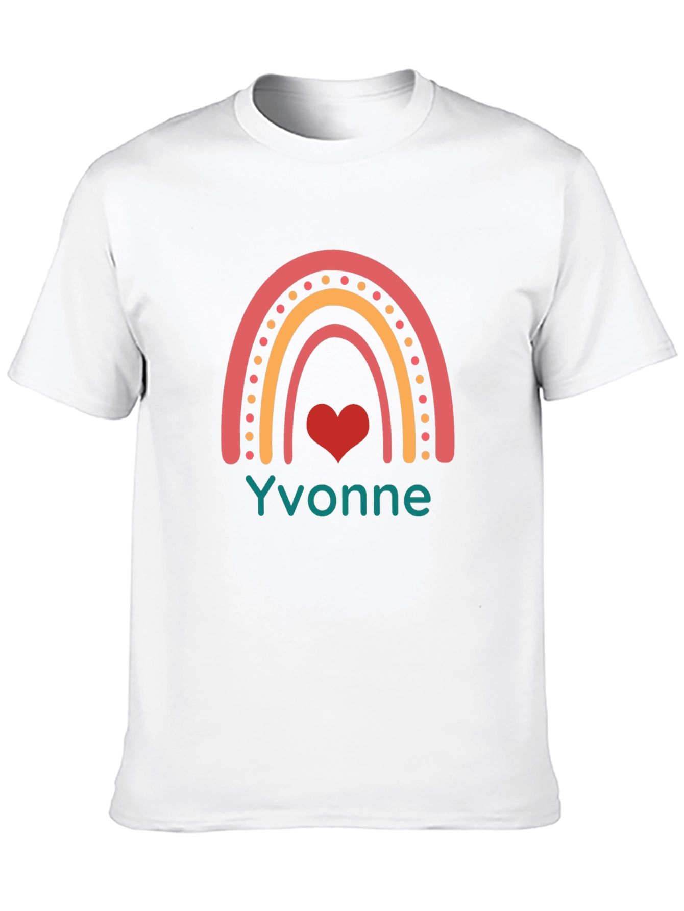Yvonne Rainbow Heart Graphic Tee - Black