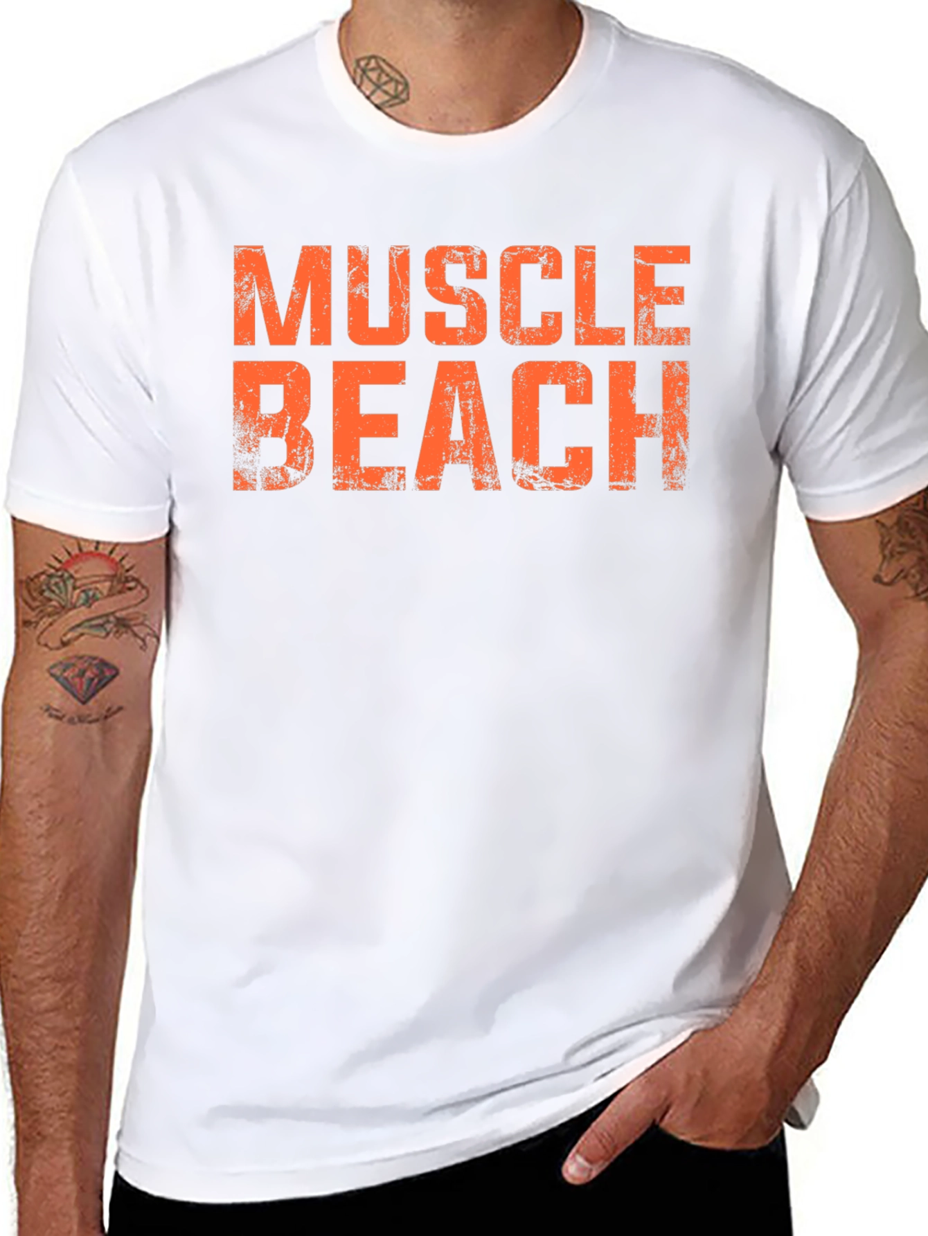 Muscle Beach Graphic Tee - Black