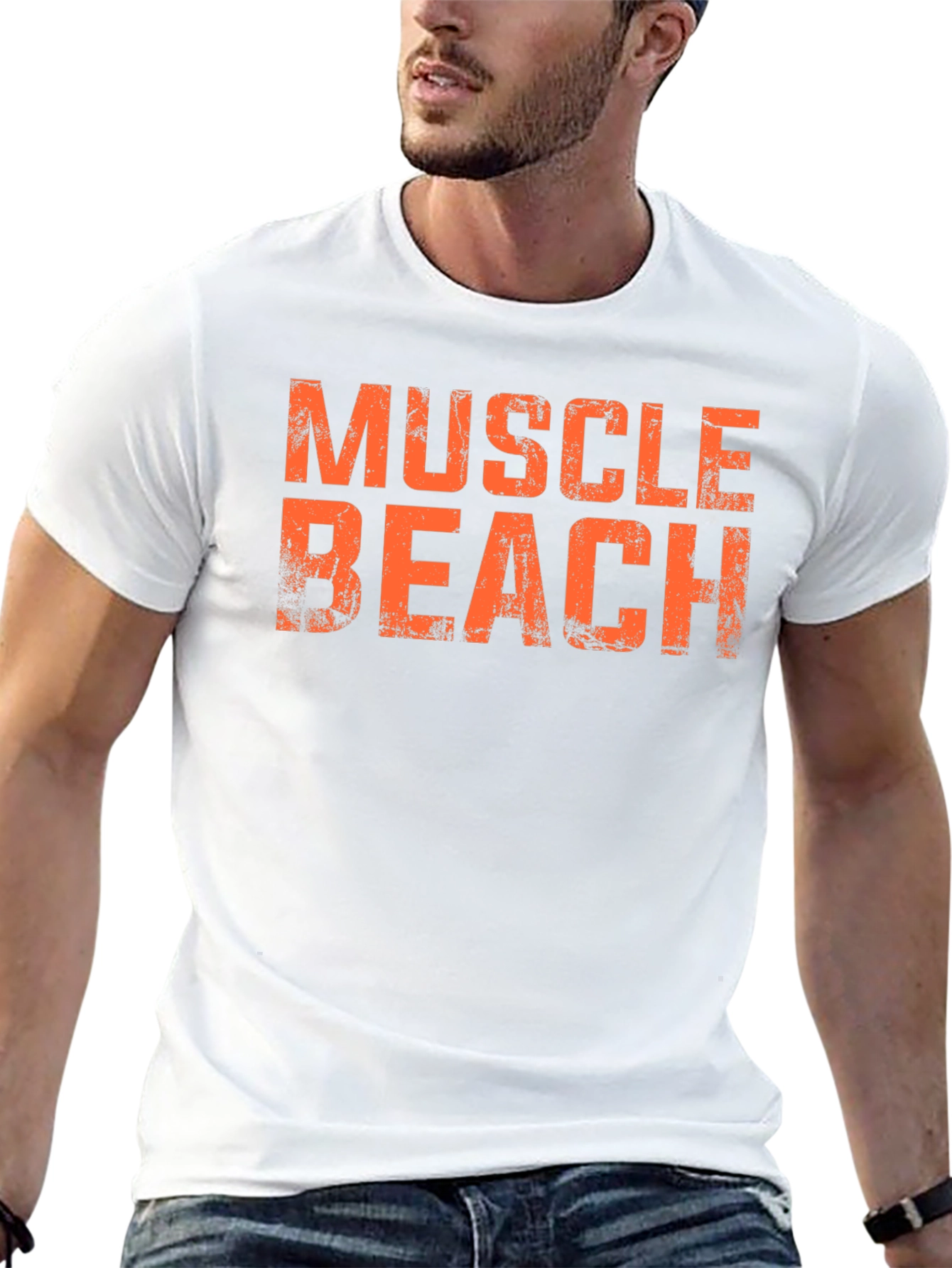Muscle Beach Graphic Tee - Black
