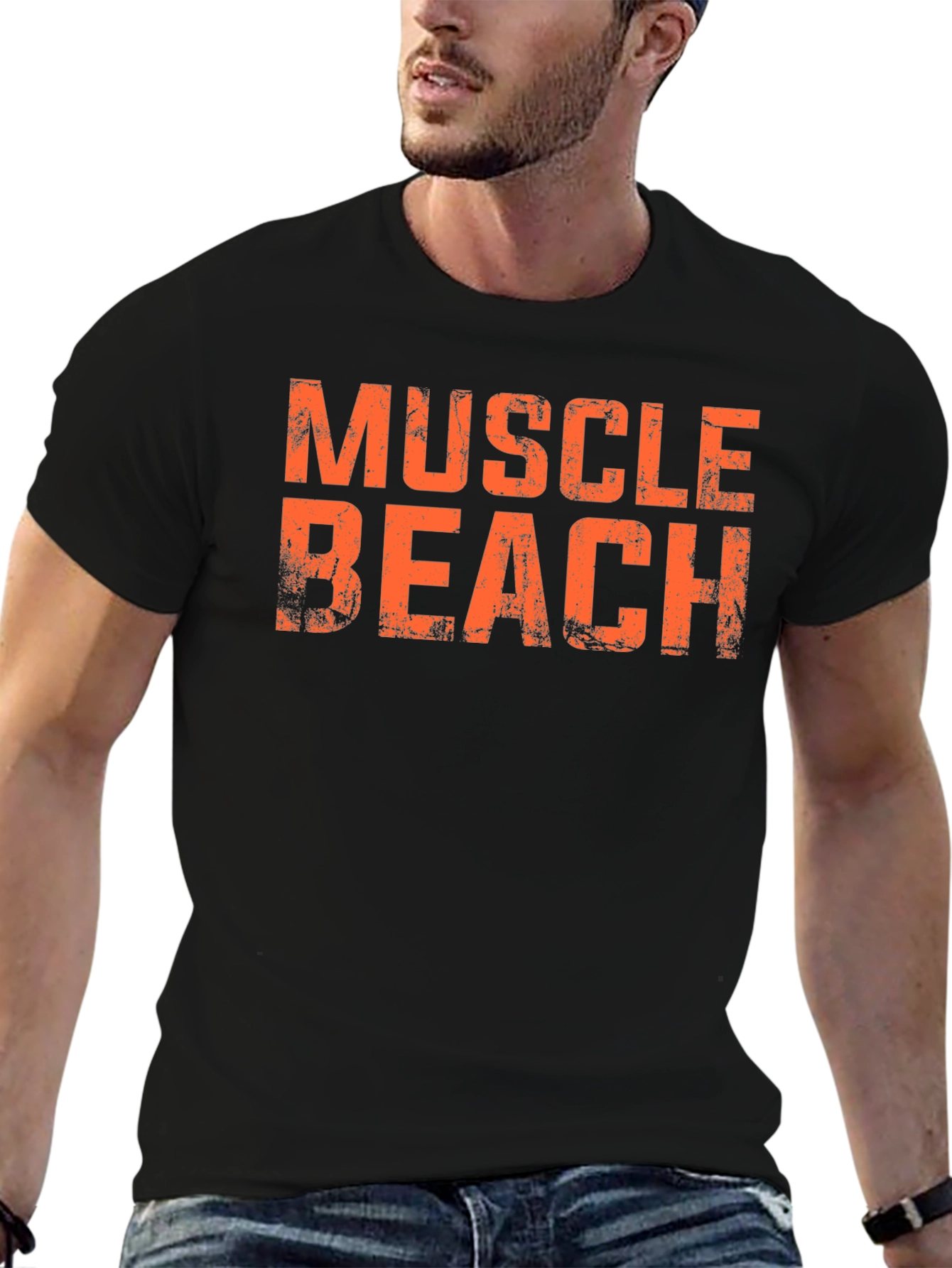 Muscle Beach Graphic Tee - Black