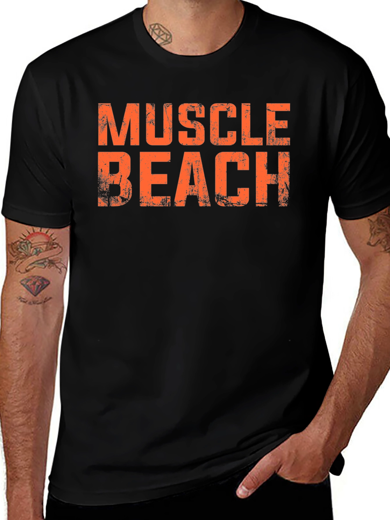 Muscle Beach Graphic Tee - Black