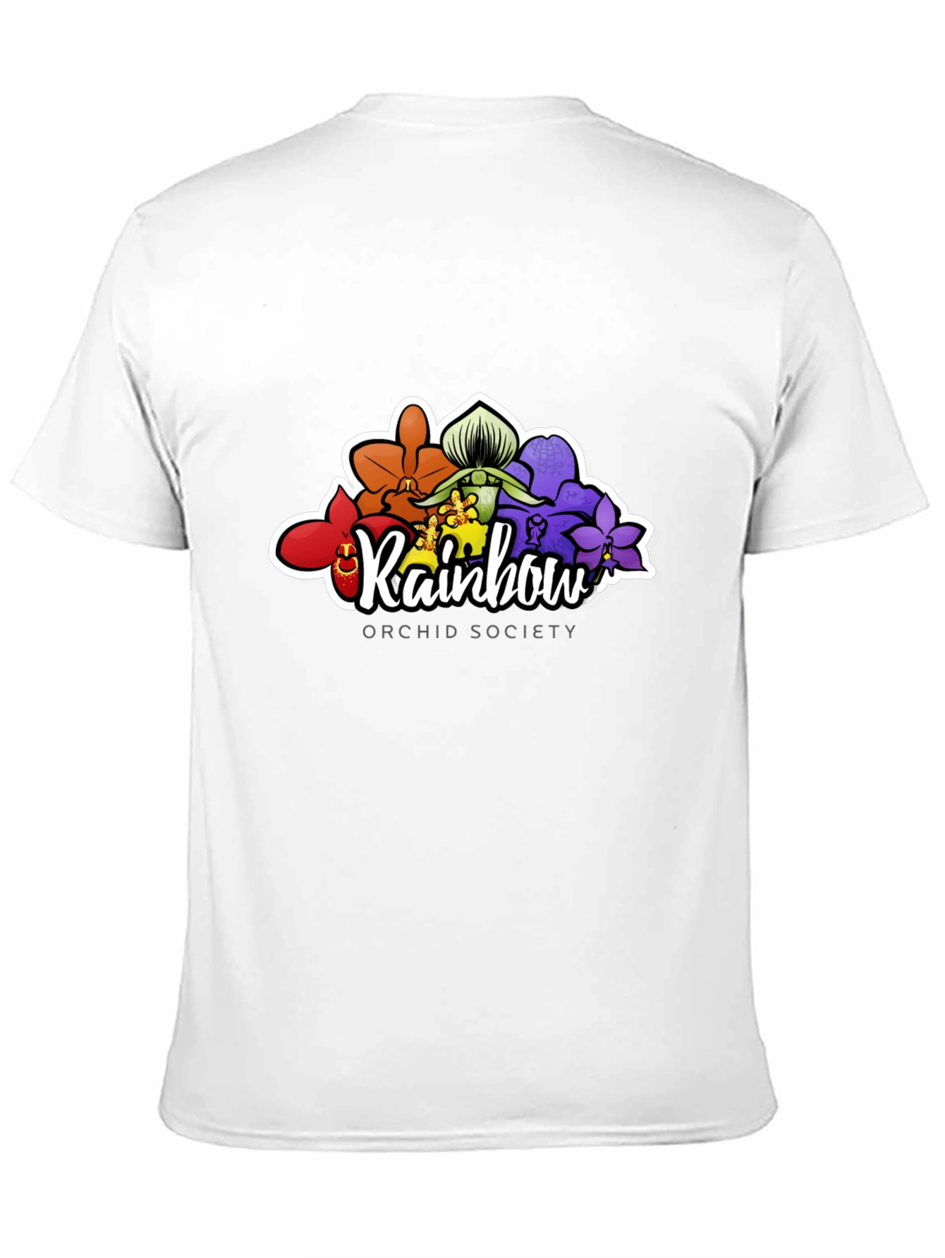 Rainbow Orchid Society Black T-Shirt
