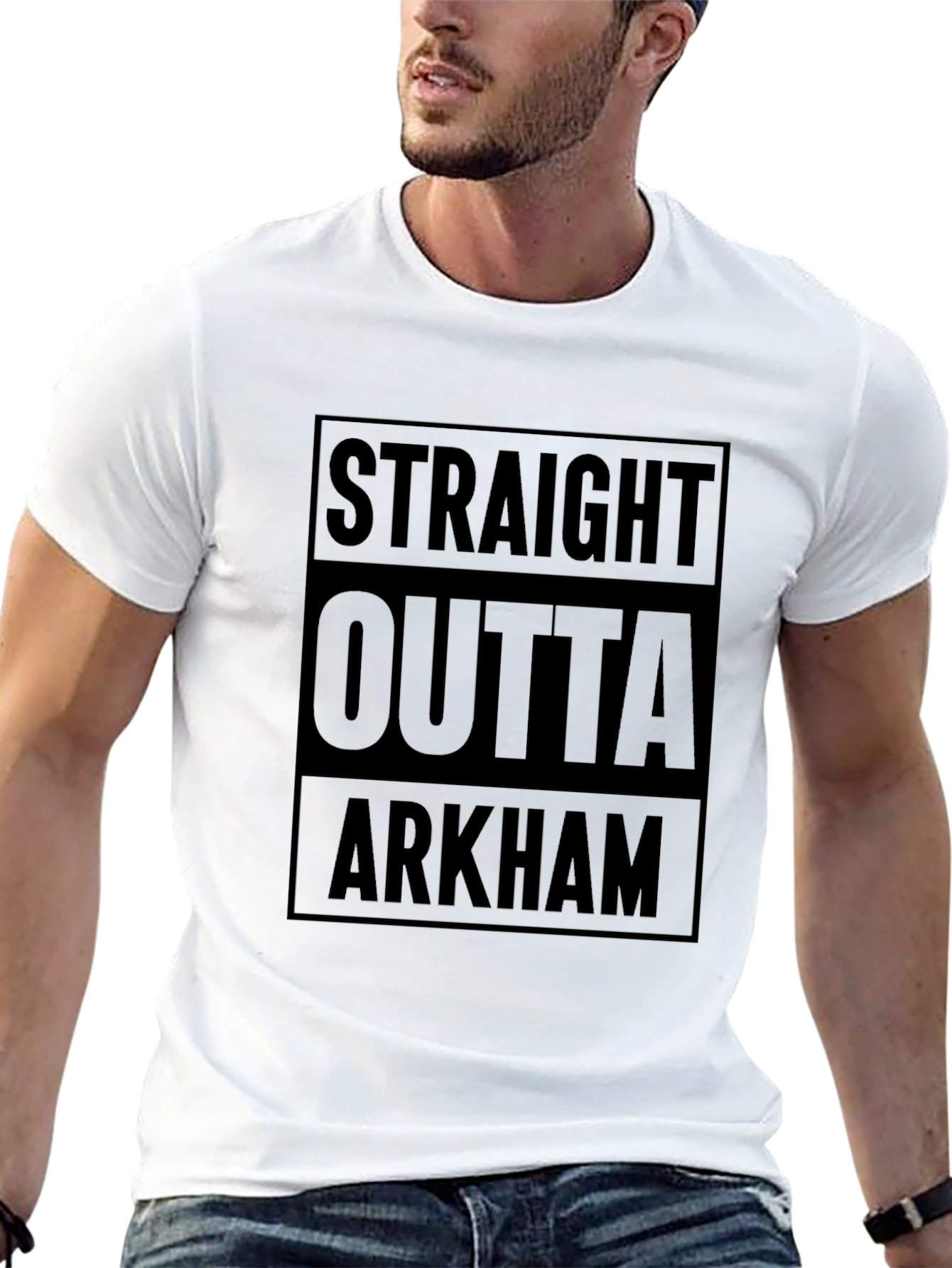 Straight Outta Arkham Black T-Shirt