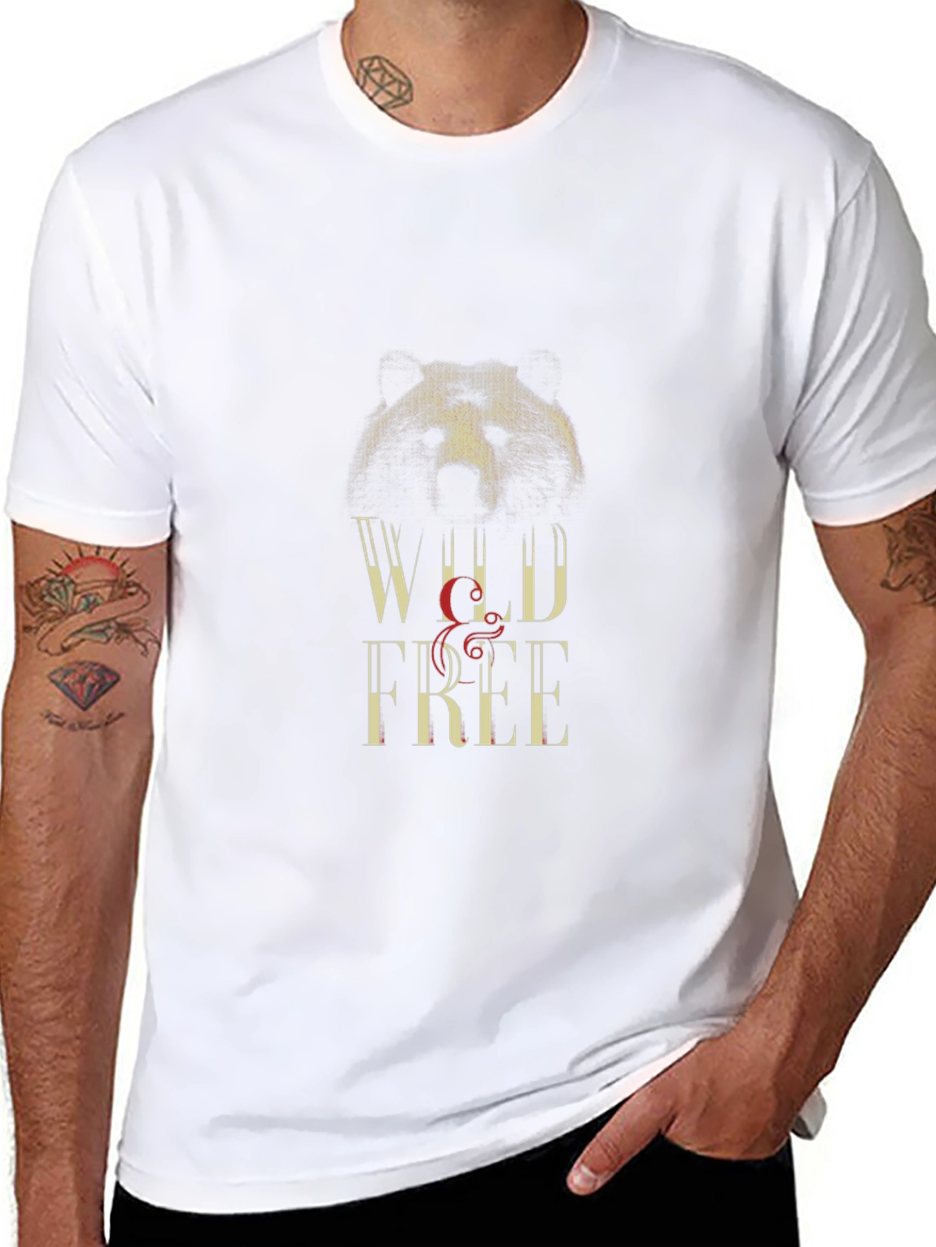 Wild & Free Graphic Tee - Bear Design