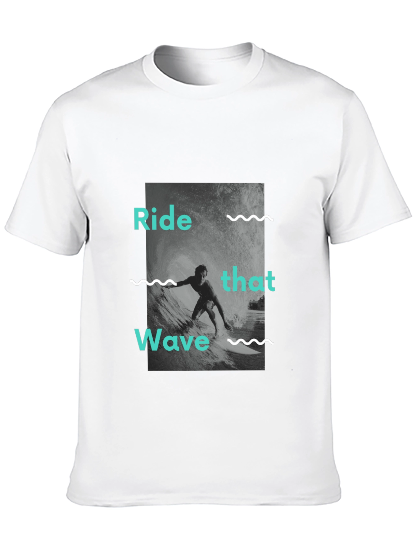 Ride That Wave Graphic Tee - Black Cotton