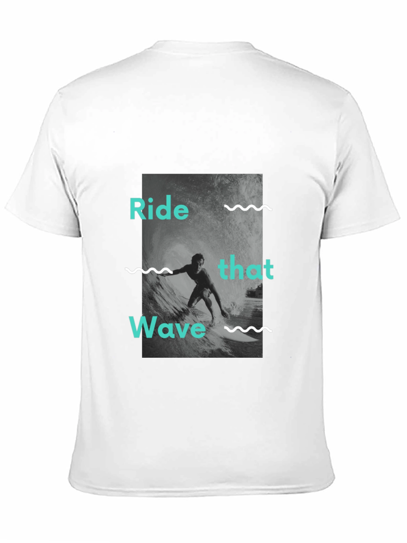 Ride That Wave Graphic Tee - Black Cotton