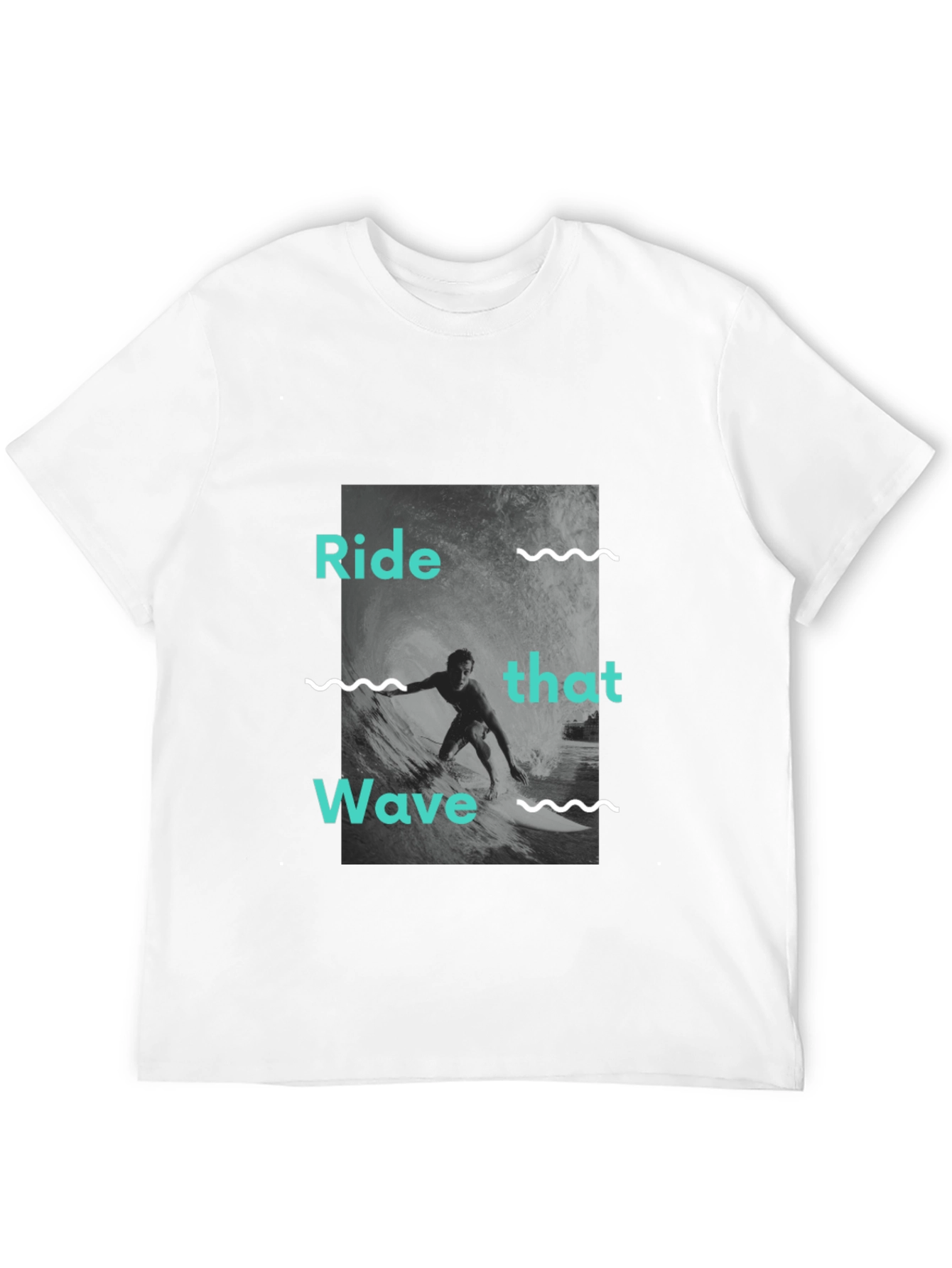Ride That Wave Graphic Tee - Black Cotton