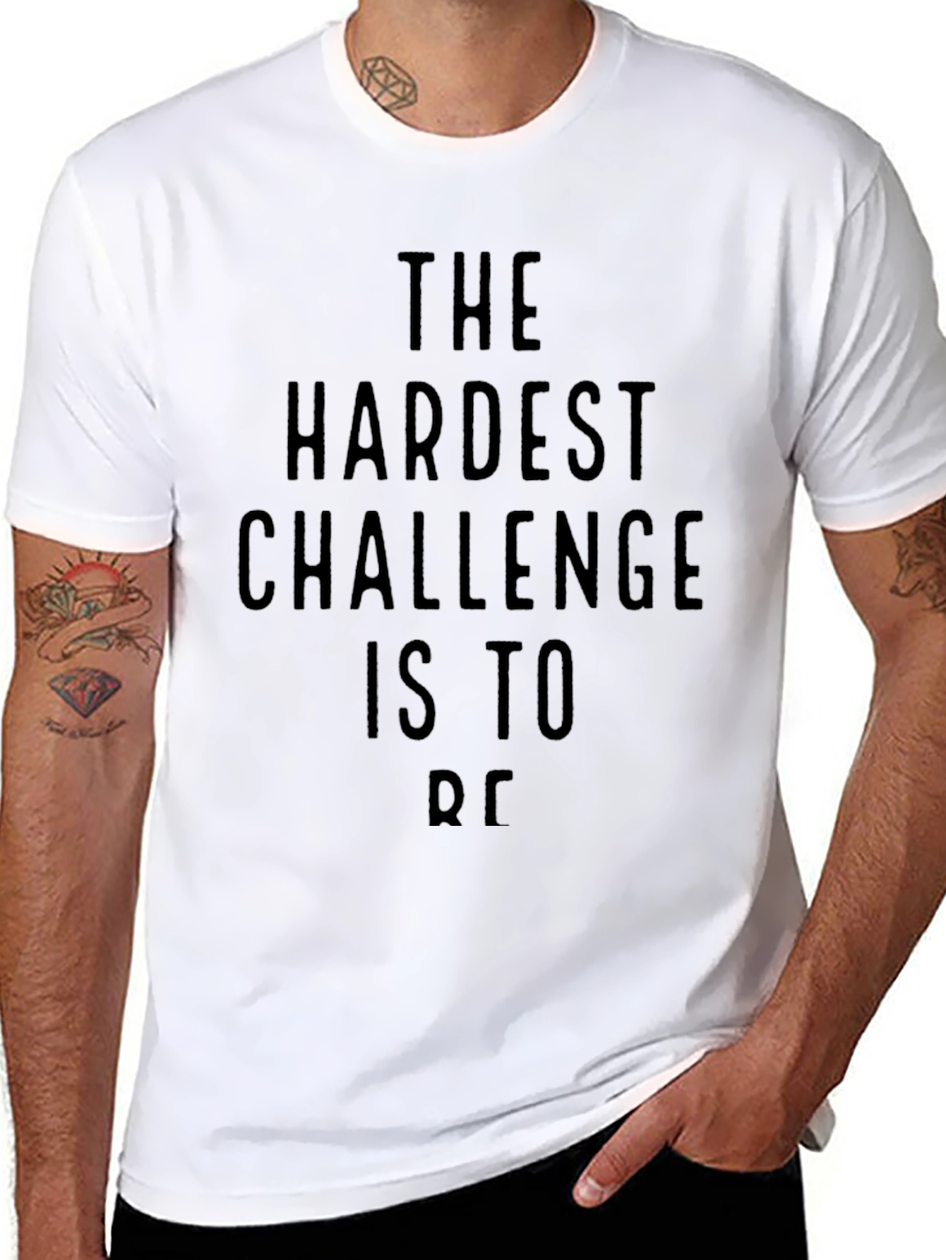The Hardest Challenge T-Shirt - Motivational Black Tee