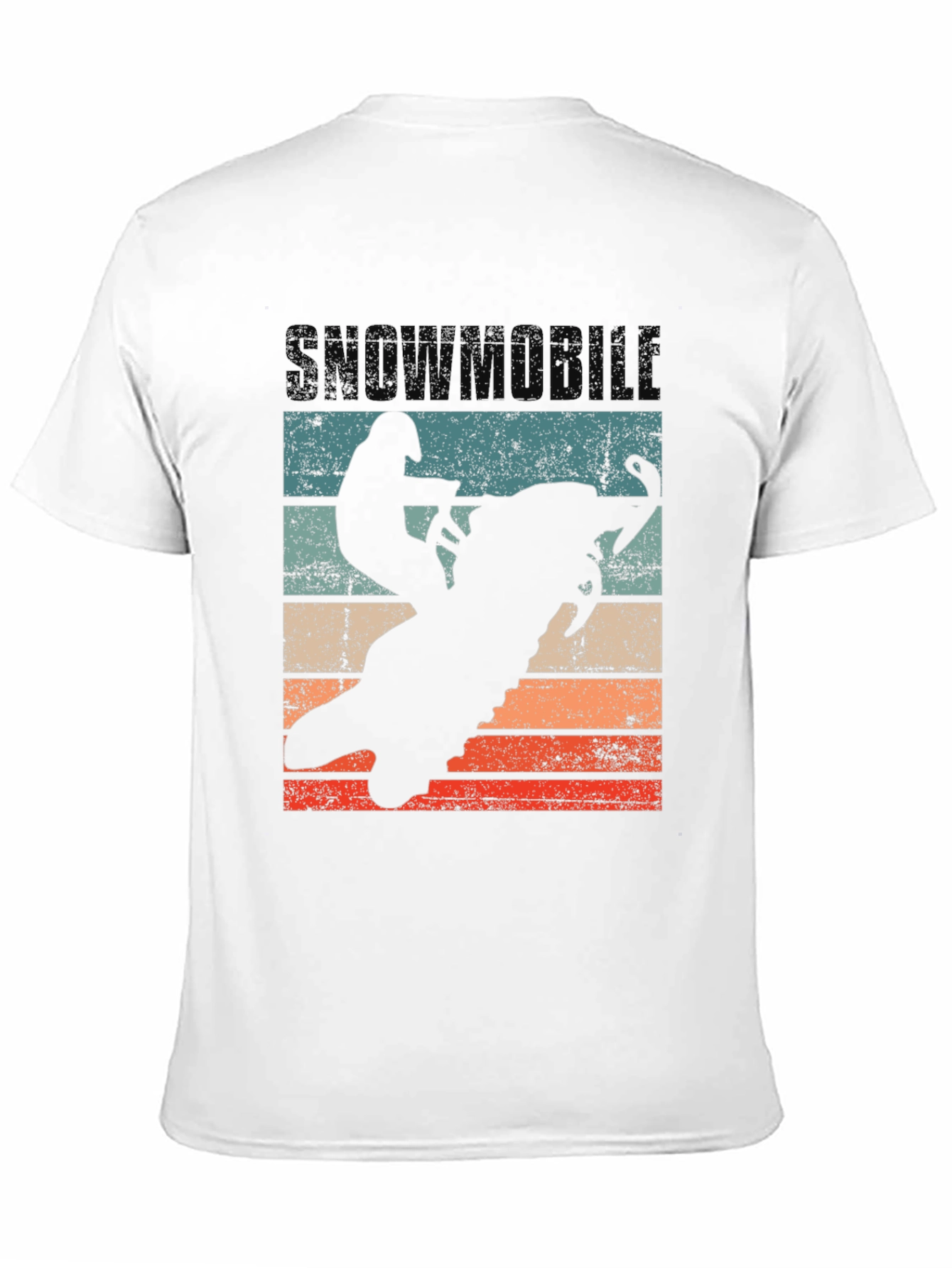 Snowmobile Silhouette Retro T-Shirt
