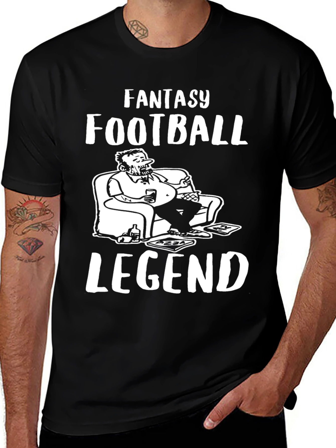 Fantasy Football Legend Graphic Tee - Black