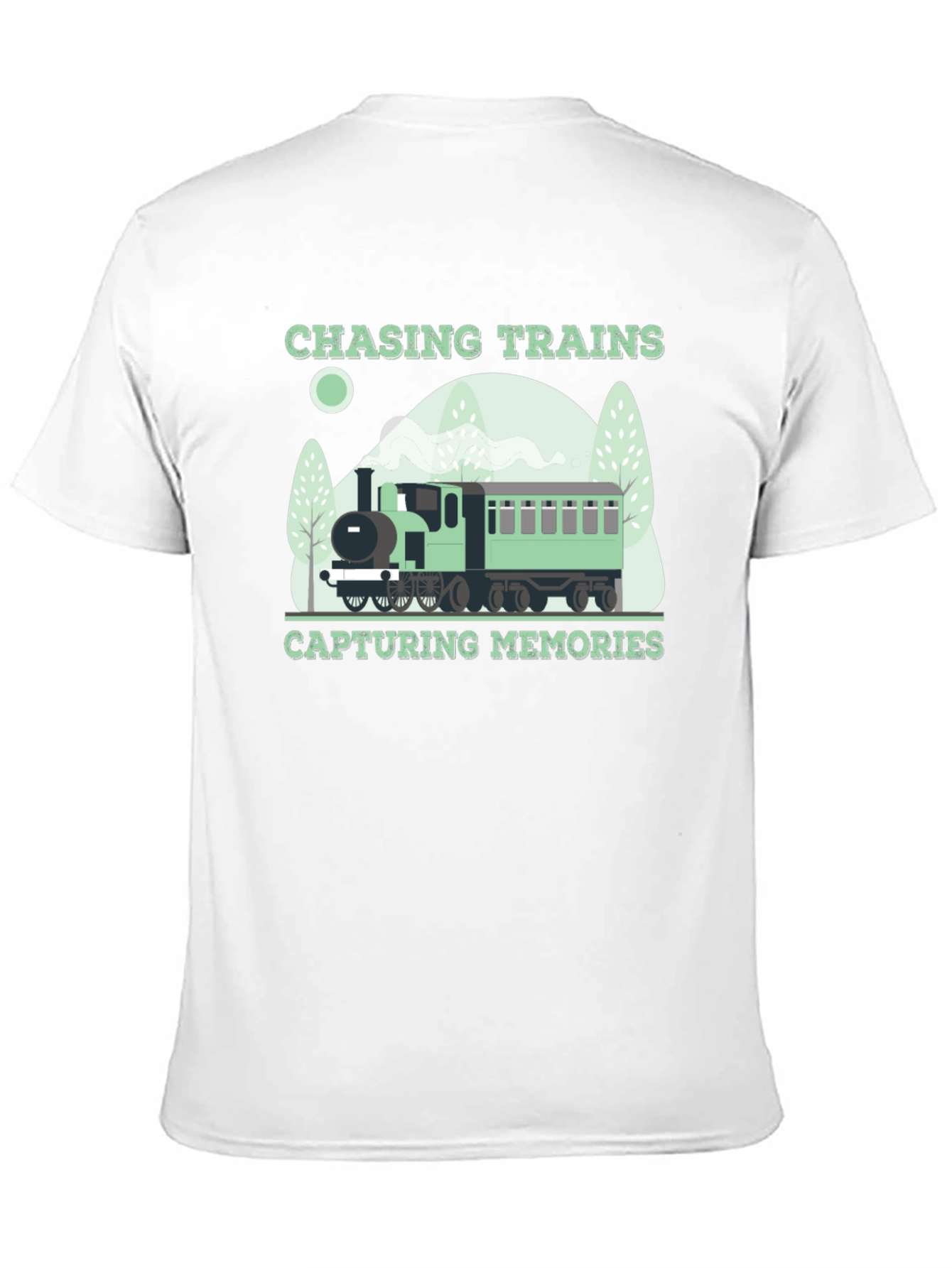 Chasing Trains Graphic T-Shirt - Locomotive Design
