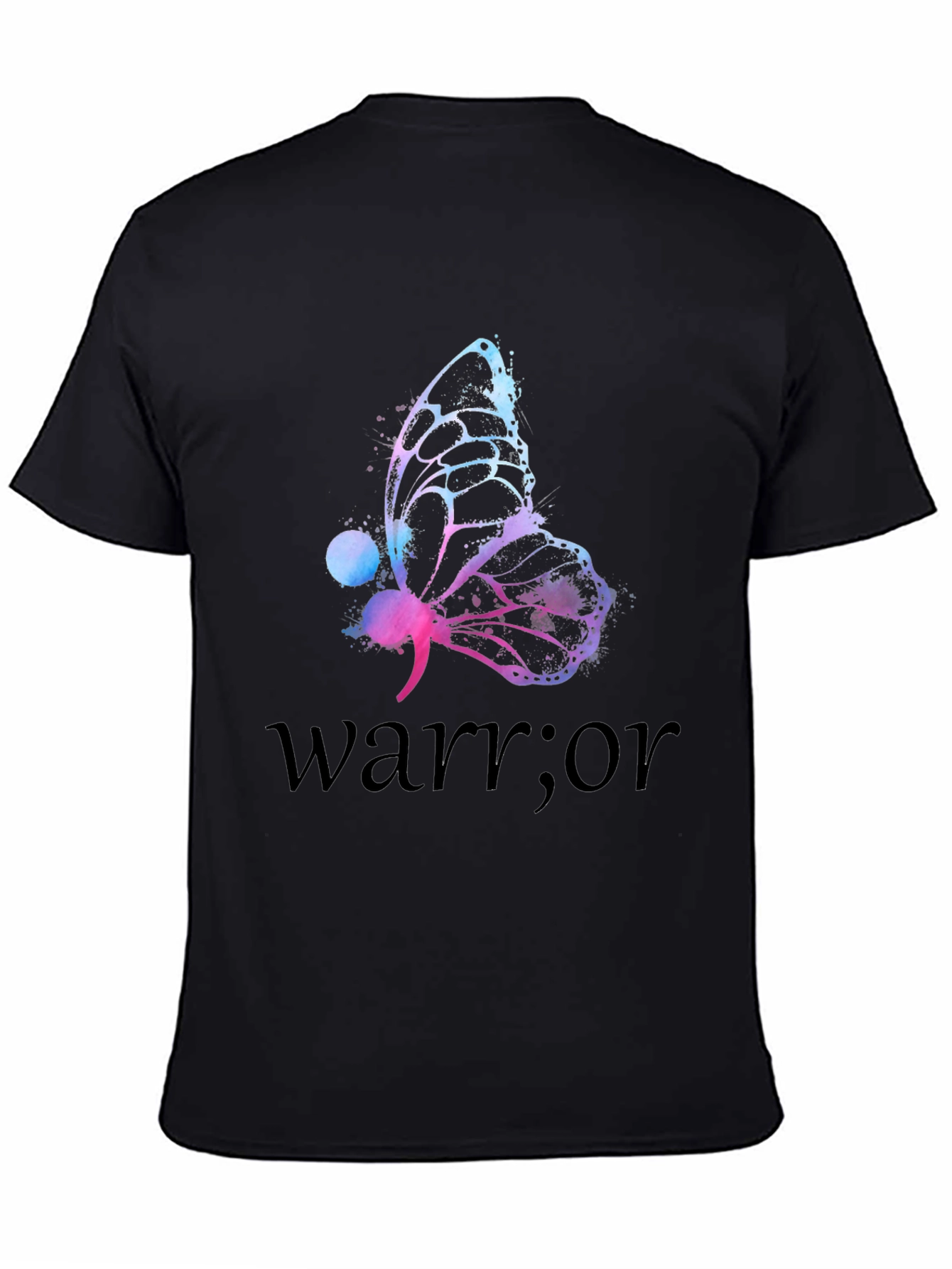 Warrior Sem-Colon Butterfly Graphic T-Shirt