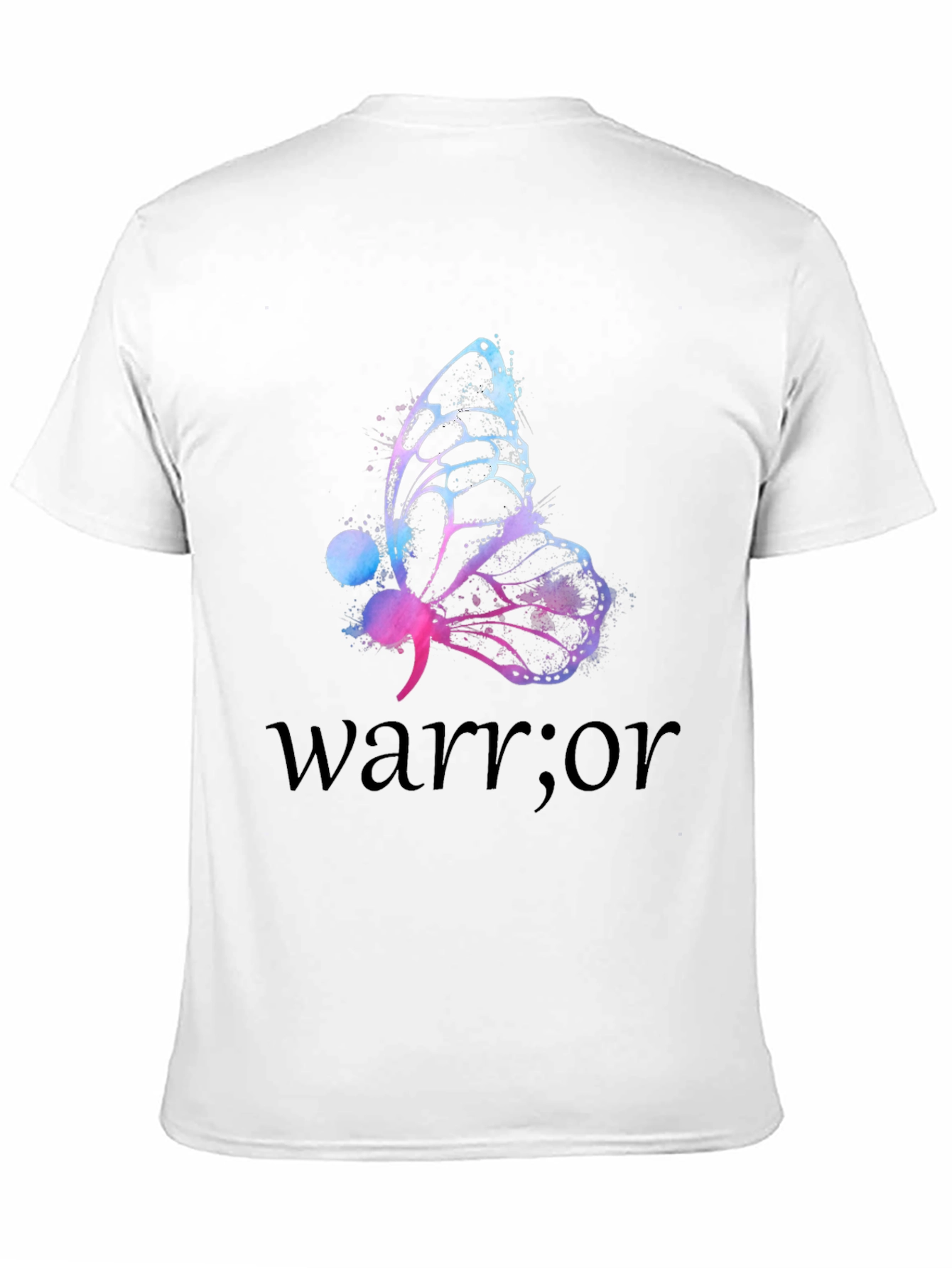 Warrior Sem-Colon Butterfly Graphic T-Shirt